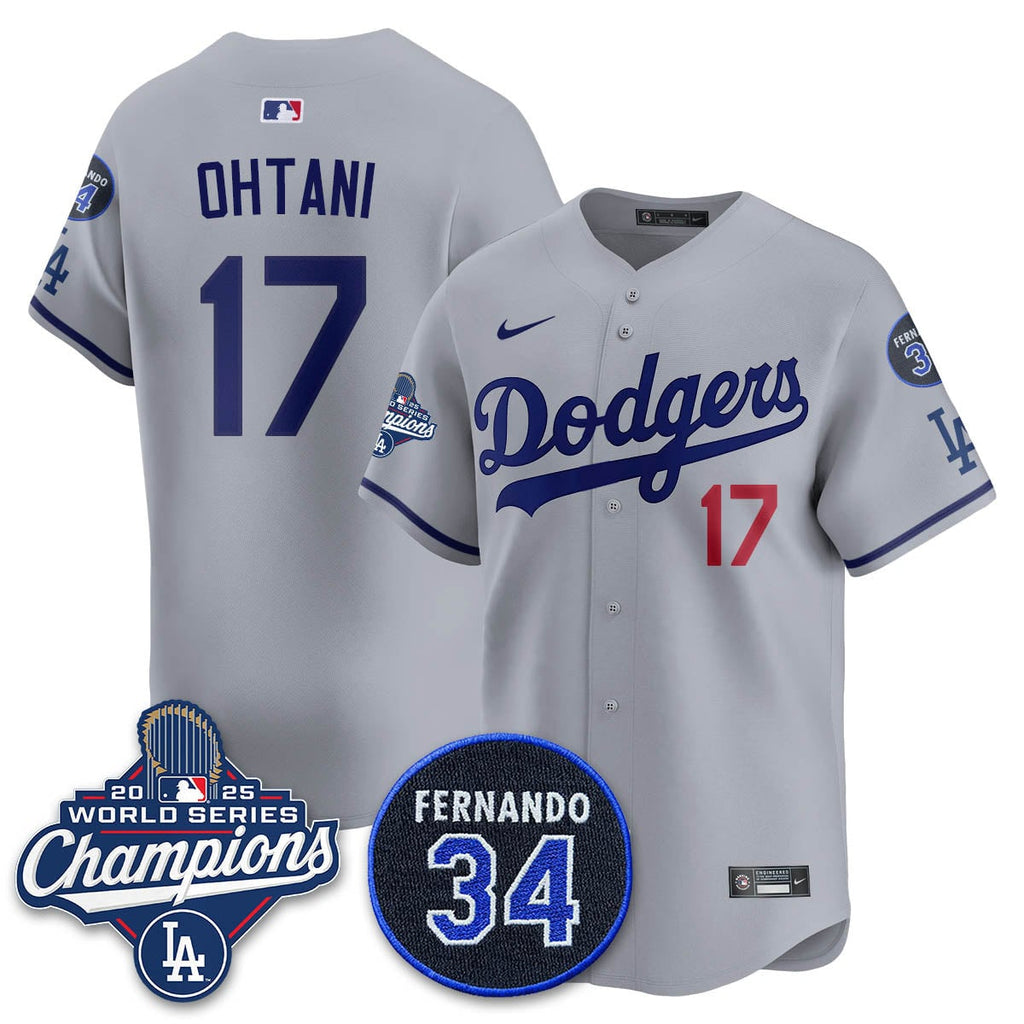 Los Angeles Dodgers 2025 World Series Champions Jersey - All Stitched