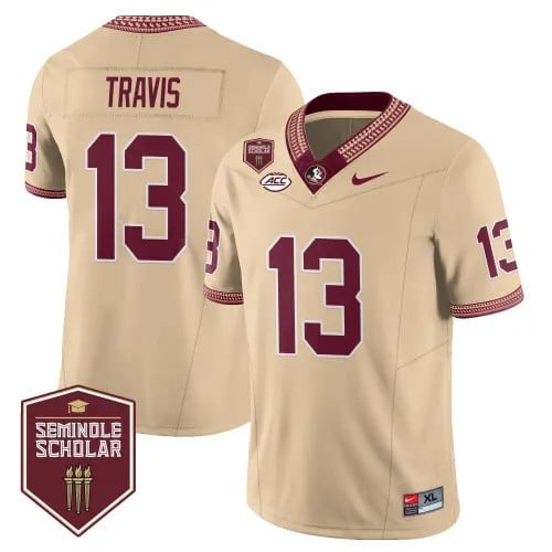 Menâs Florida State Seminoles Football Vapor Gold Jersey â Seminole Scholar â All Stitched