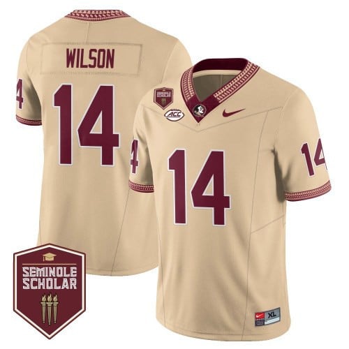 Menâs Florida State Seminoles Football Vapor Gold Jersey â Seminole Scholar â All Stitched