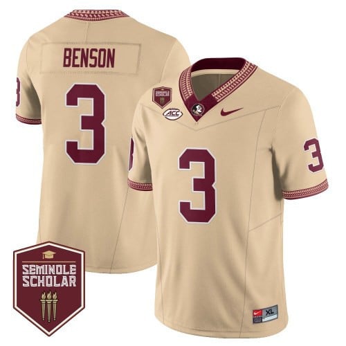 Menâs Florida State Seminoles Football Vapor Gold Jersey â Seminole Scholar â All Stitched