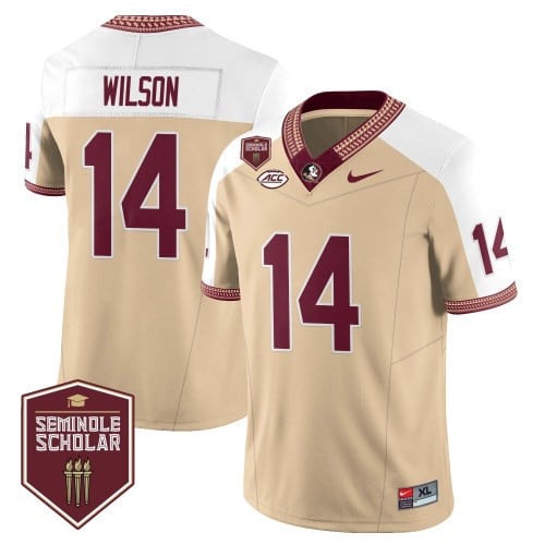 Menâs Florida State Seminoles Football Vapor Gold Jersey â Seminole Scholar â All Stitched