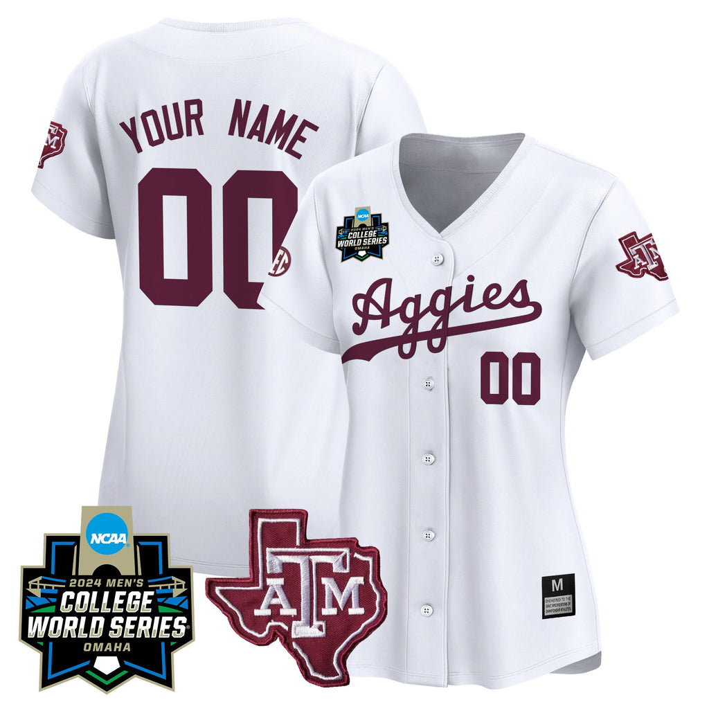 Texas A&M Aggies 2024 College World Series Vapor Premier Limited Custom Jersey - All Stitched