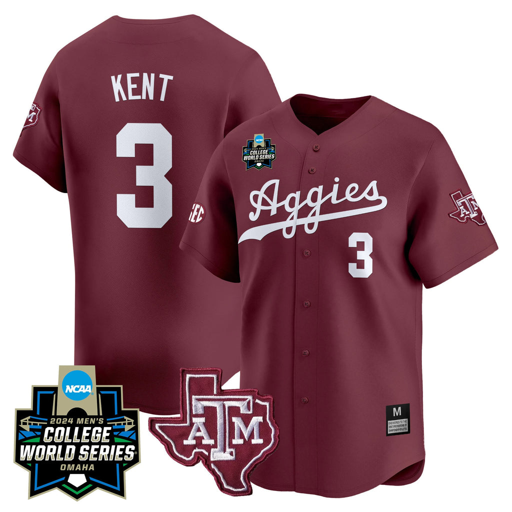 Men's Texas A&M Aggies 2024 College World Series Vapor Premier Limited Jersey - All Stitched