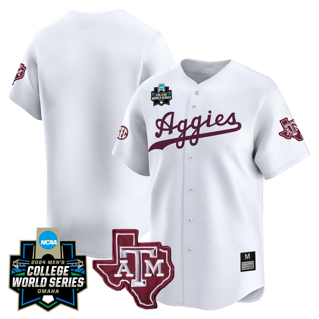 Men's Texas A&M Aggies 2024 College World Series Vapor Premier Limited Jersey - All Stitched