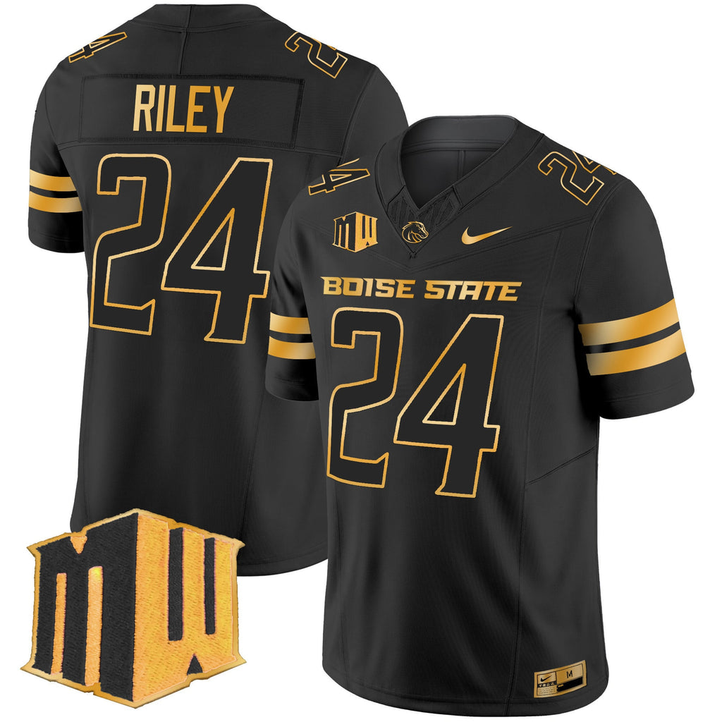 Men's Boise State Broncos 2024 Gold Vapor Limited Jersey - All Stitched