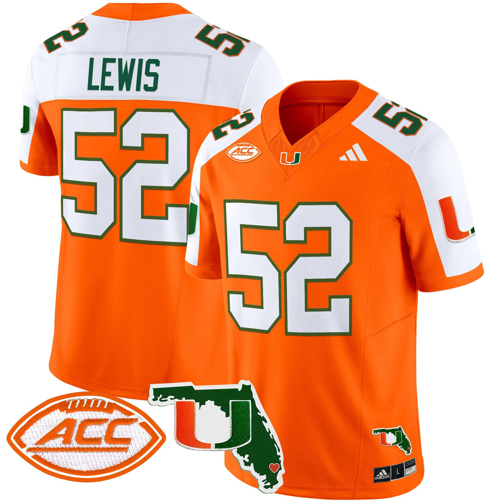 Men's Miami Hurricanes 2024 Florida Patch Vapor Limited Jersey - All Stitched