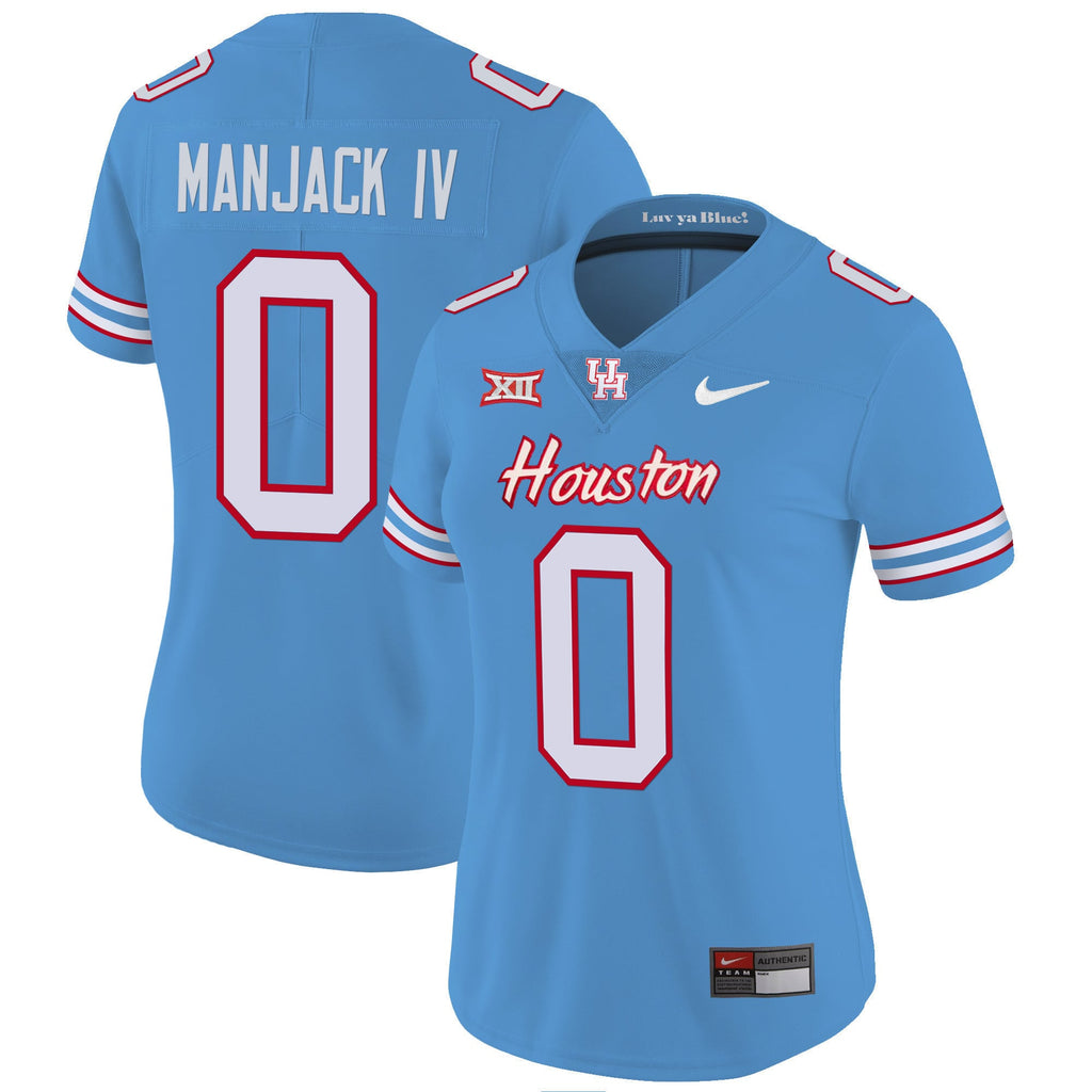 Women's Houston Cougars Oilers Inspired Vapor Jersey V4 - All Stitched