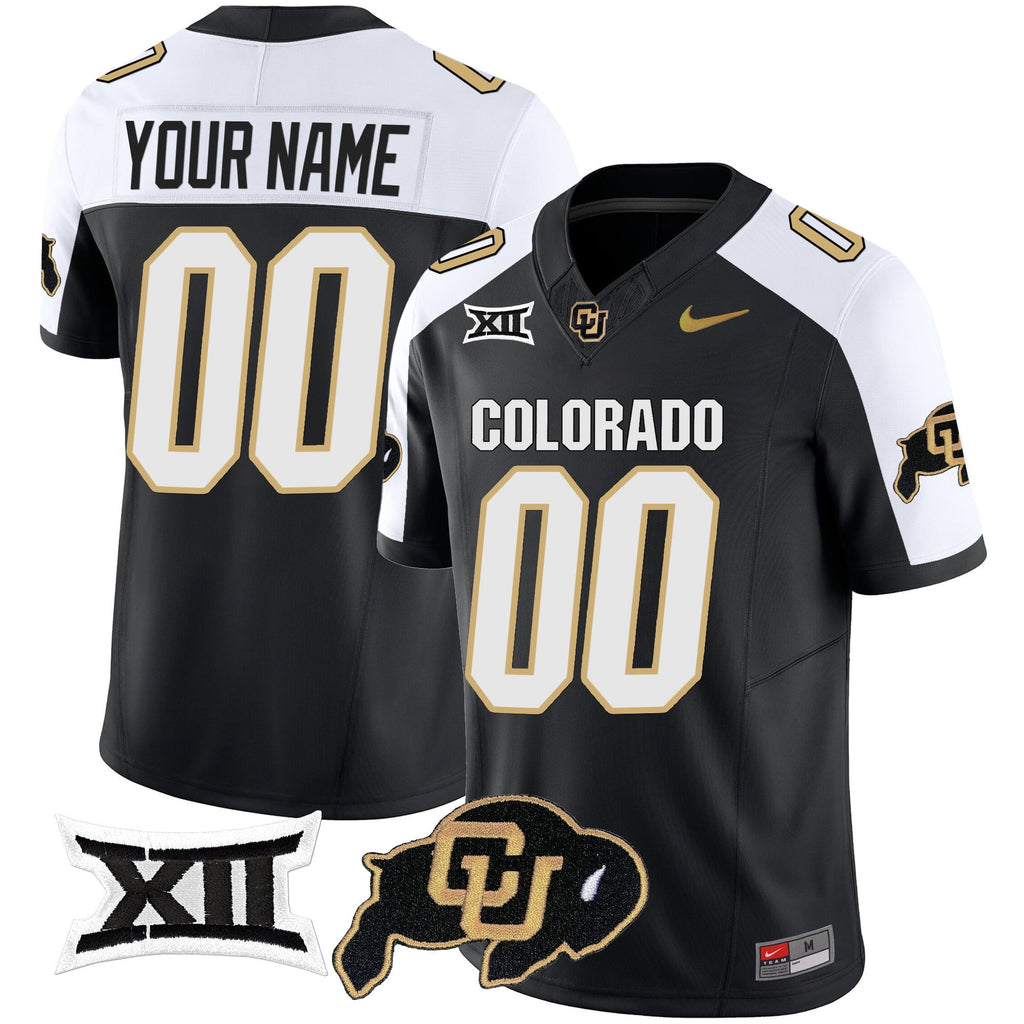 Custom Name/Gender Colorado Buffaloes Vapor Limited Jersey V2 - Big 12 XII Patch - All Stitched