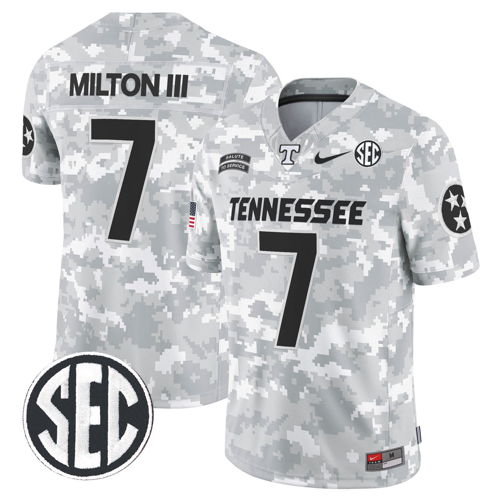Tennessee Volunteers 2024 Salute to Service Vapor Limited Jersey - Arctic Camo - All Stitched