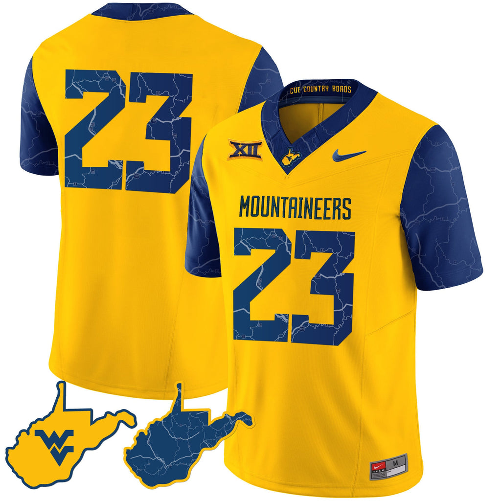 Men's West Virginia Mountaineers 2024 Country Roads Jersey - All Stitched