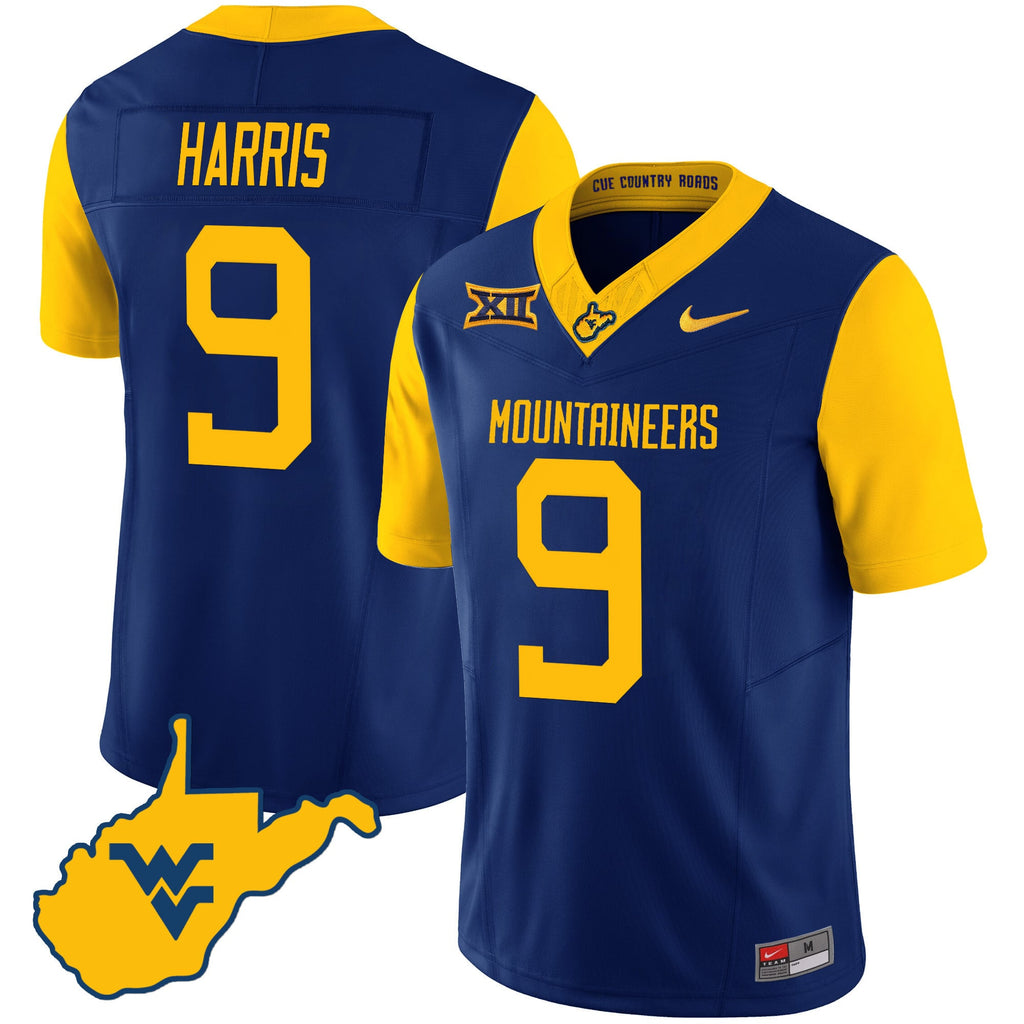 Men's West Virginia Mountaineers 2024 Country Roads Jersey - All Stitched