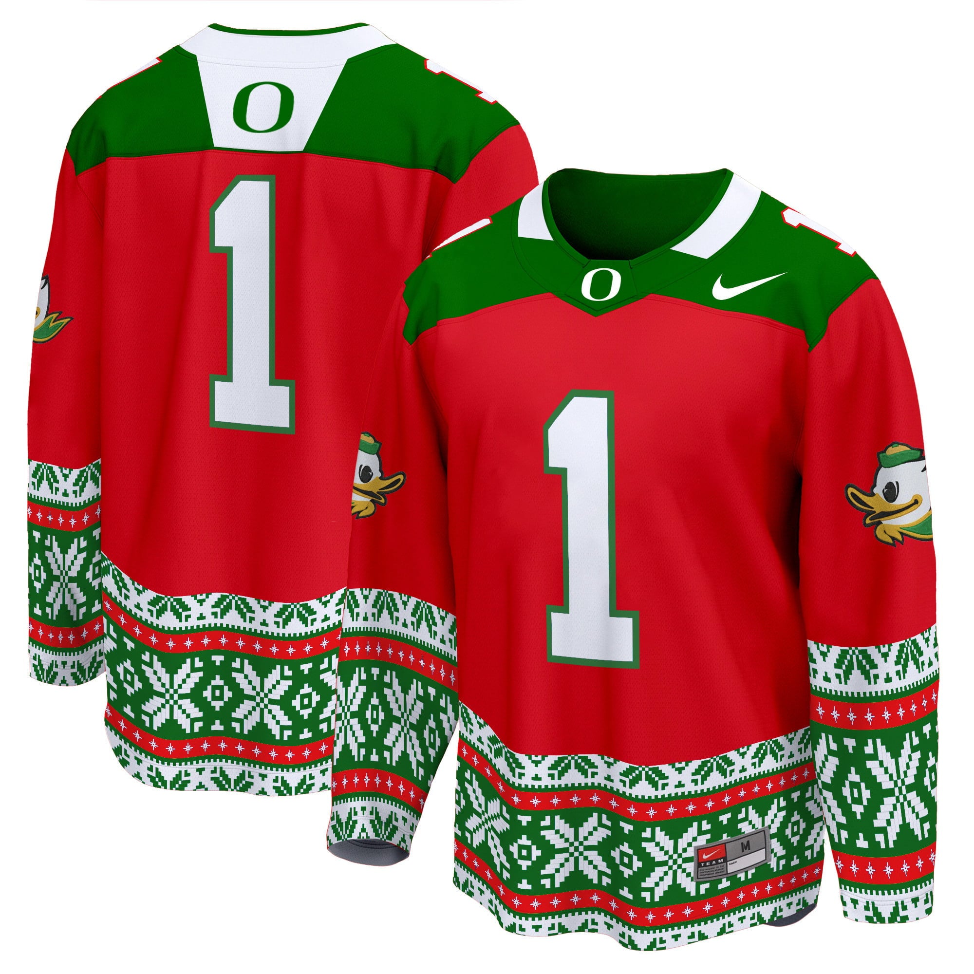 Men's Oregon Ducks 2024 Christmas Premier Breakaway Jersey - All Printed