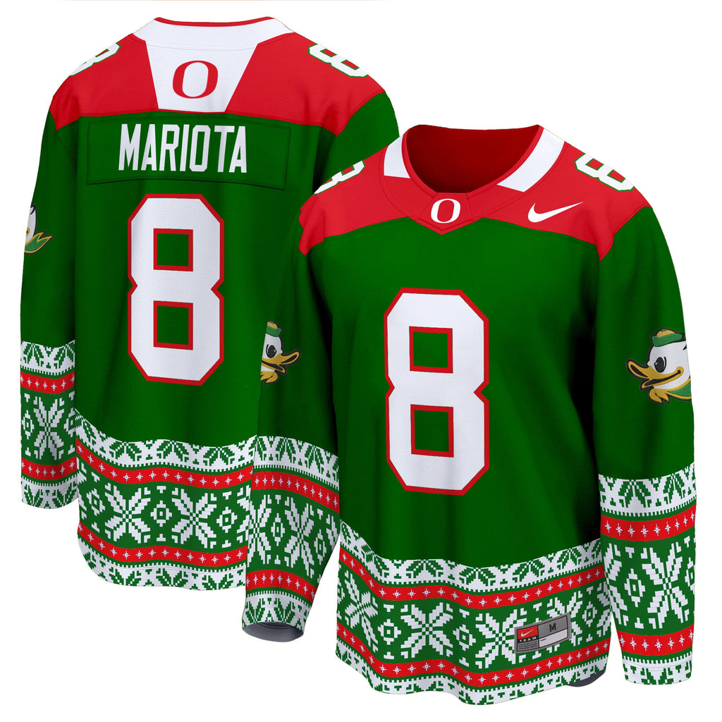 Men's Oregon Ducks 2024 Christmas Premier Breakaway Jersey - All Printed