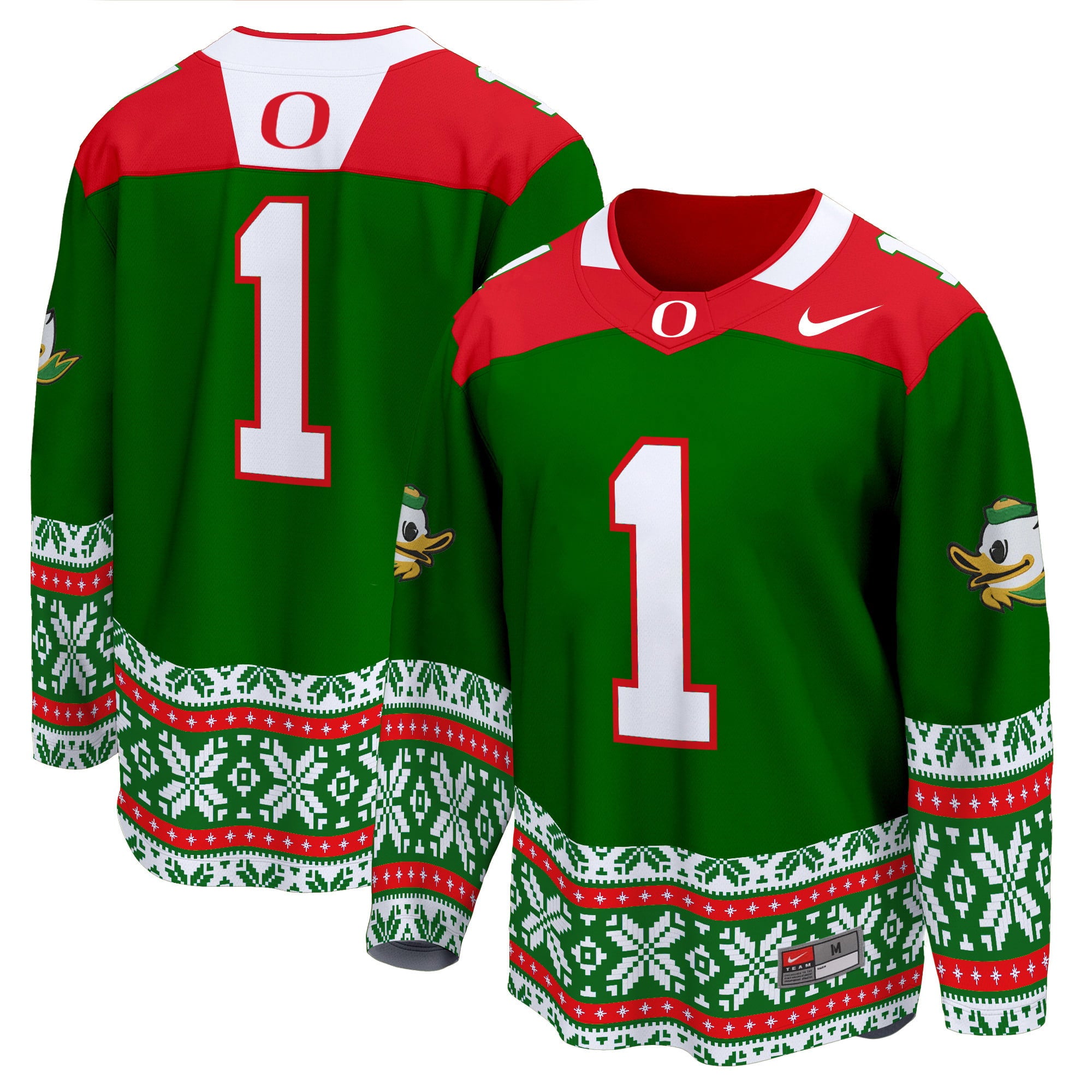 Men's Oregon Ducks 2024 Christmas Premier Breakaway Jersey - All Printed