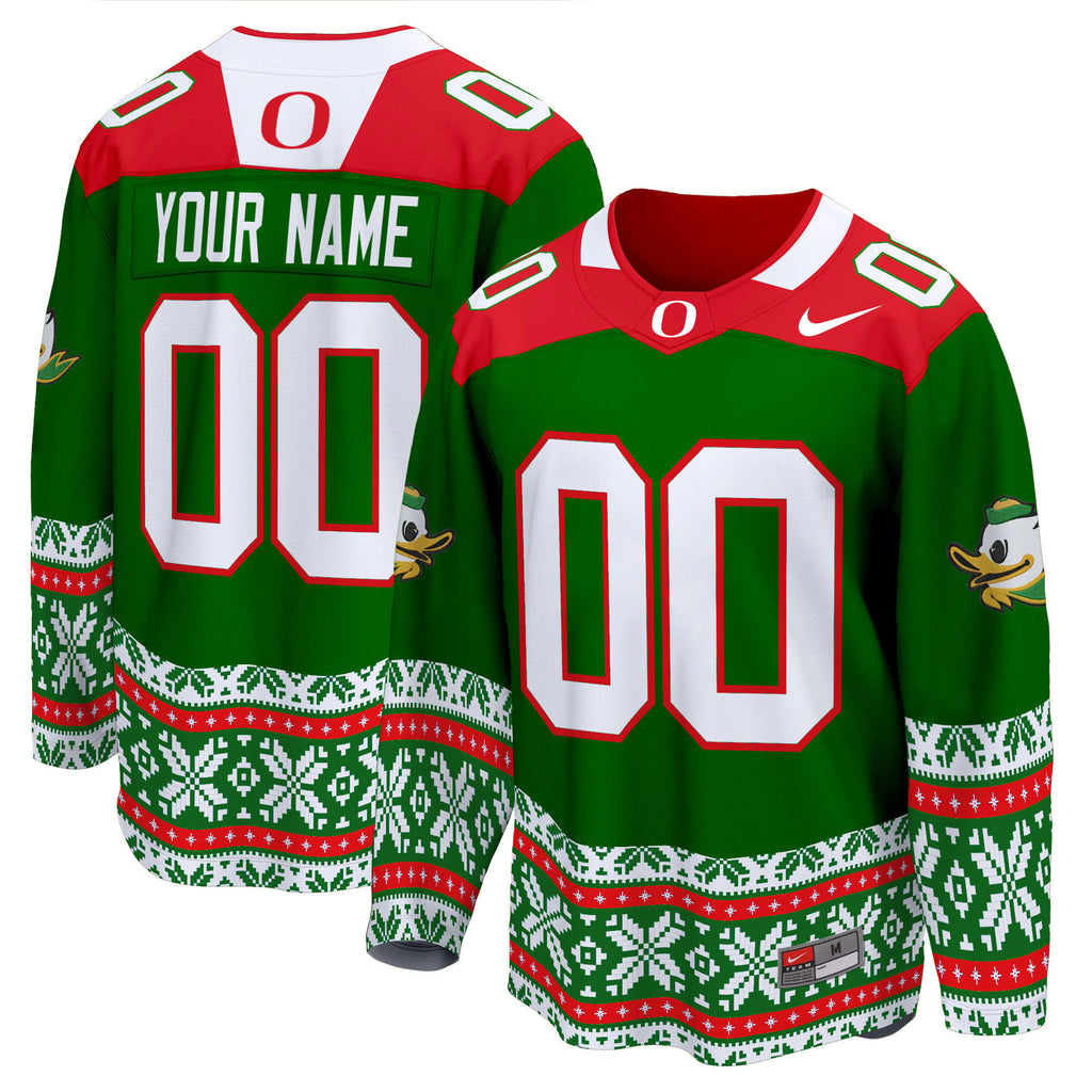 Oregon Ducks 2024 Christmas Premier Breakaway Custom Jersey - All Printed