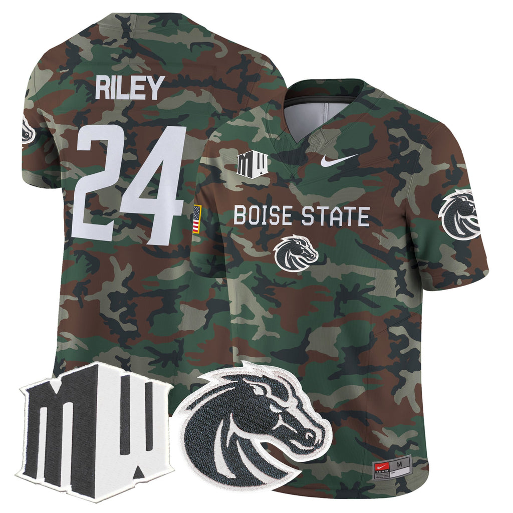 Boise State Broncos 2024 Military Vapor Limited Jersey - All Stitched