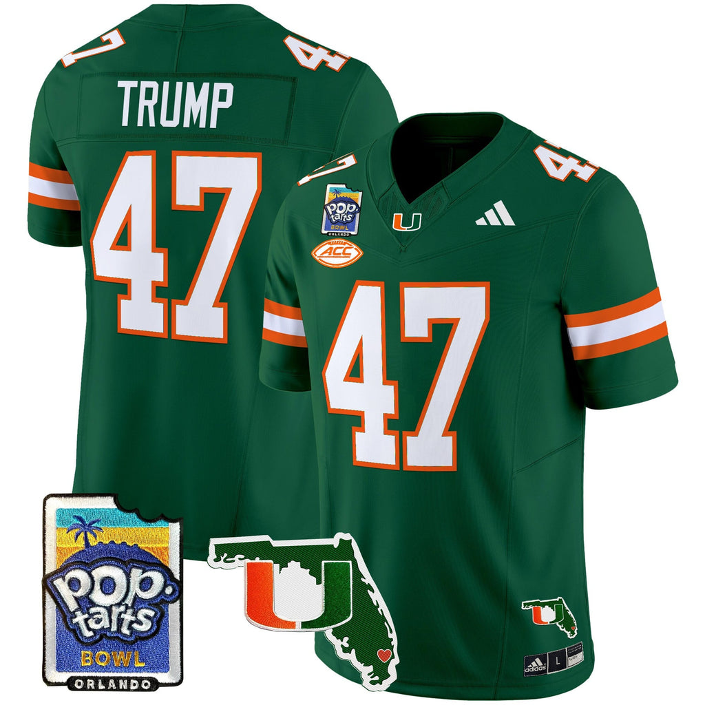 Men's Miami Hurricanes 2025 PopTarts Bowl Patch Vapor Limited Jersey - All Stitched
