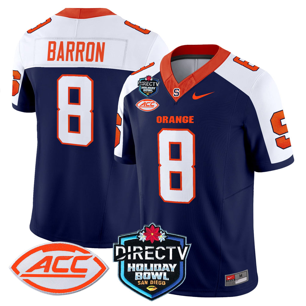Men's Syracuse Orange 2025 Holiday Bowl Patch Vapor Limited Jersey - All Stitched