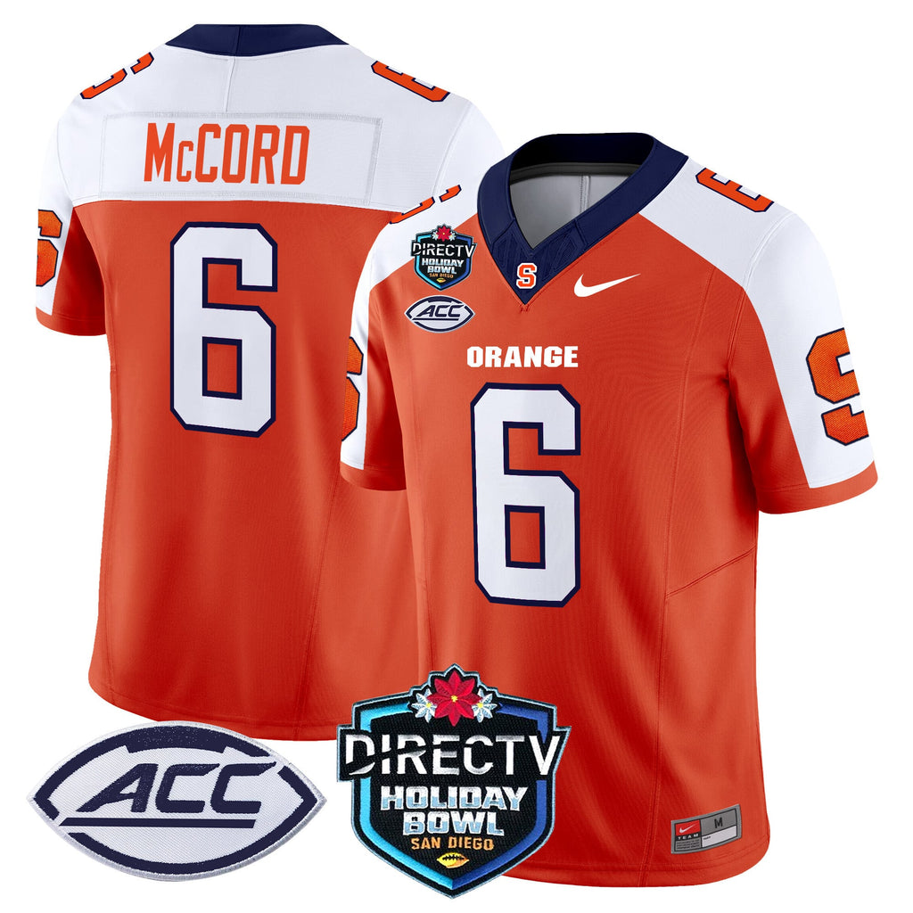 Men's Syracuse Orange 2025 Holiday Bowl Patch Vapor Limited Jersey - All Stitched