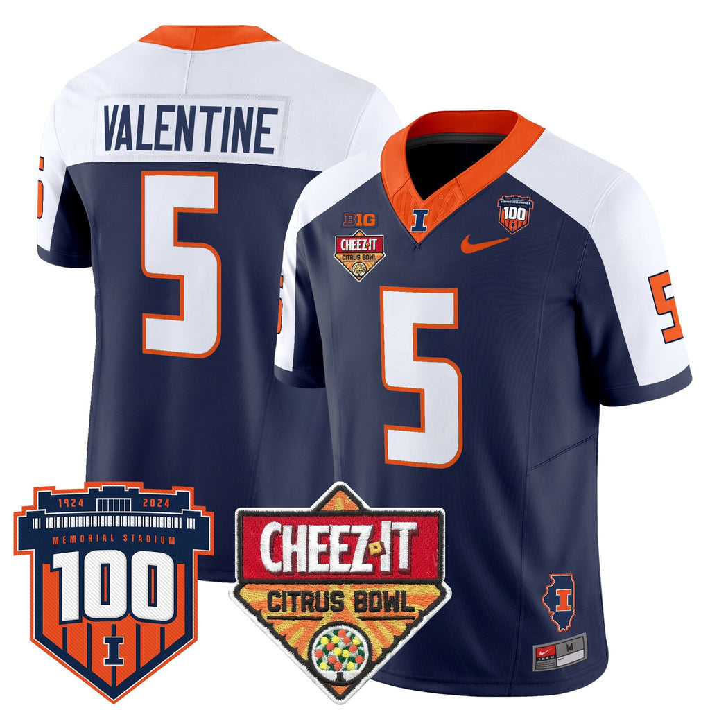 Men's Illinois Fighting Illini 2025 Cheez-It Citrus Bowl Patch Vapor Limited Jersey - All Stitched
