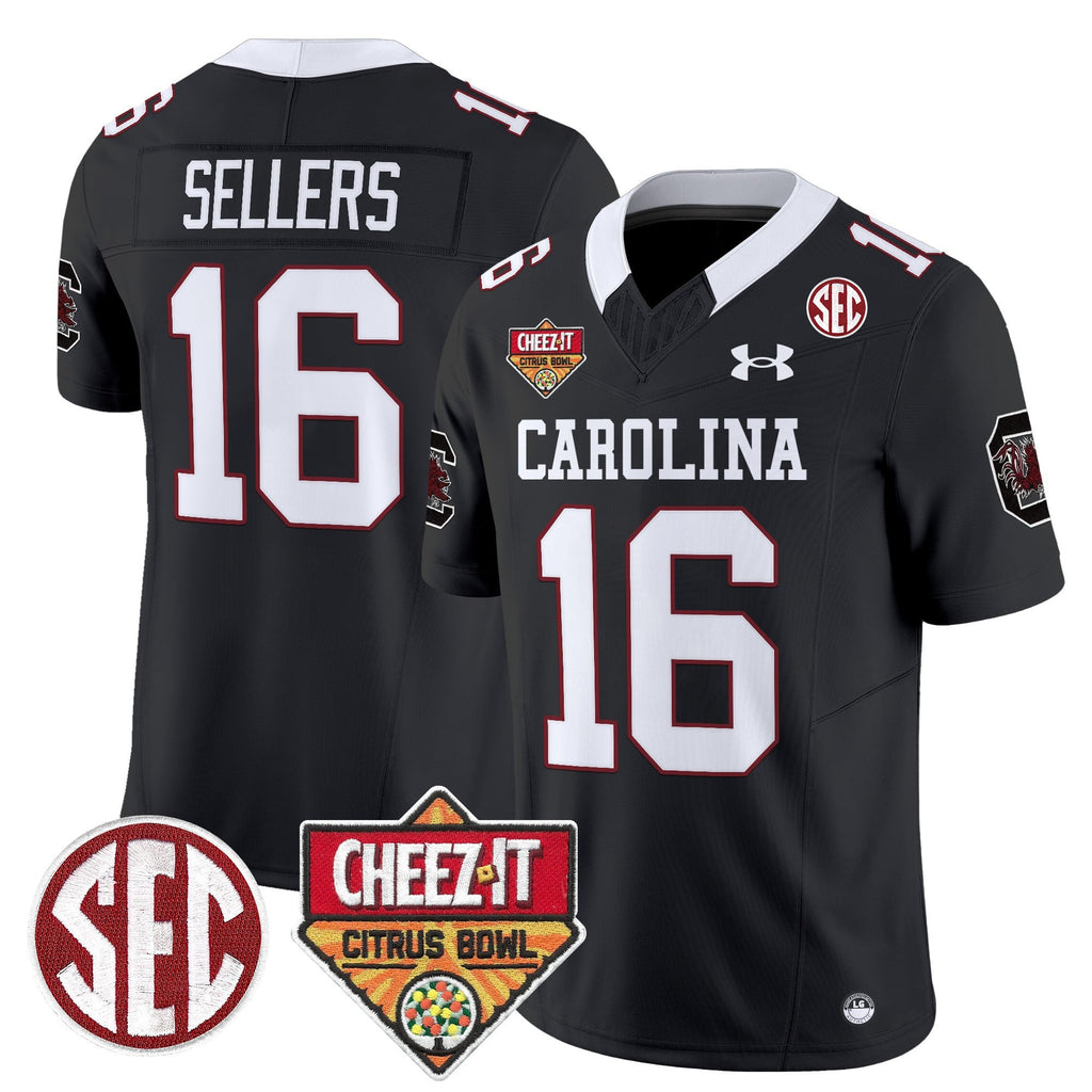 Men's South Carolina Gamecocks 1980 Throwback Cheez-It Citrus Bowl Patch Vapor Limited Jersey - All Stitched