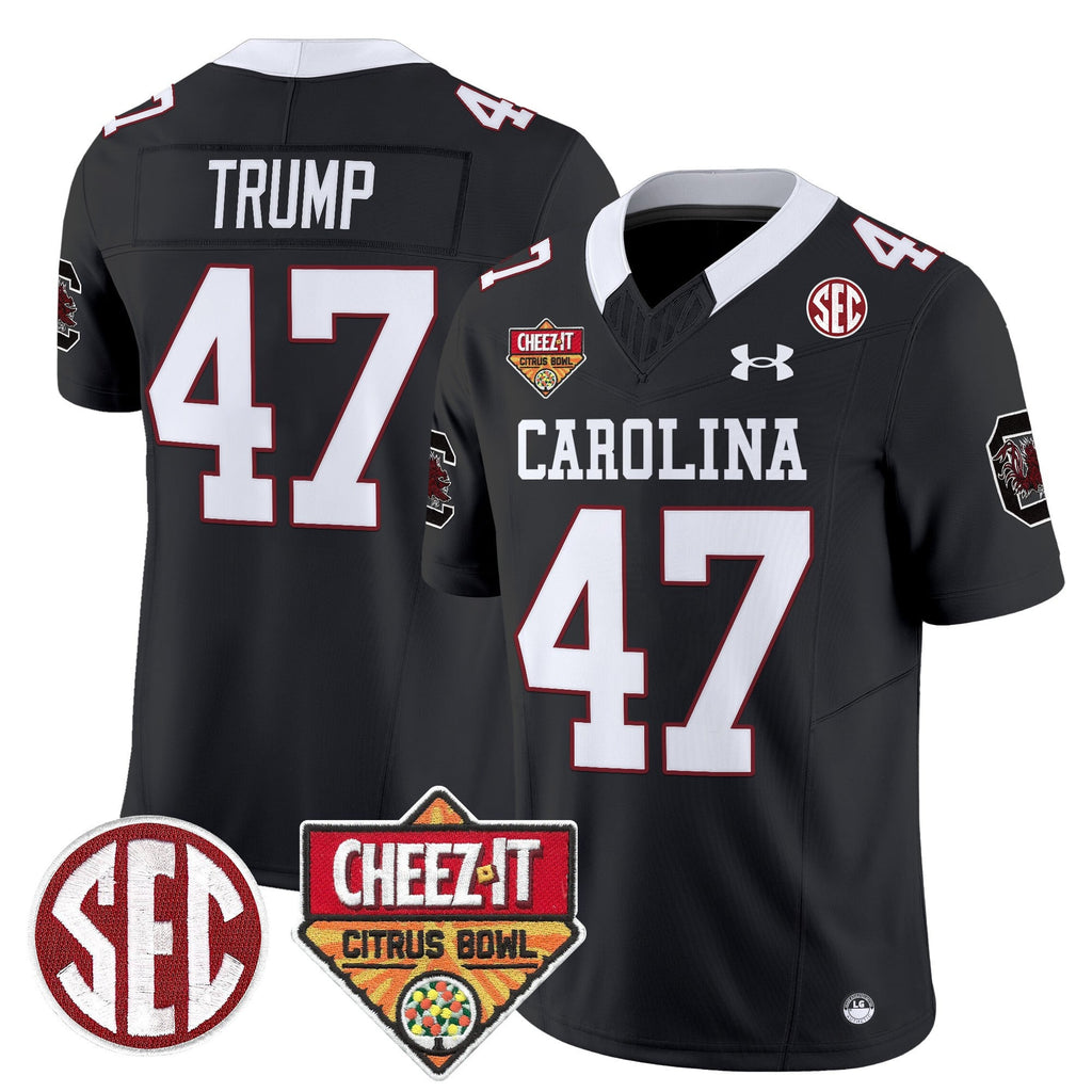 Men's South Carolina Gamecocks 1980 Throwback Cheez-It Citrus Bowl Patch Vapor Limited Jersey - All Stitched
