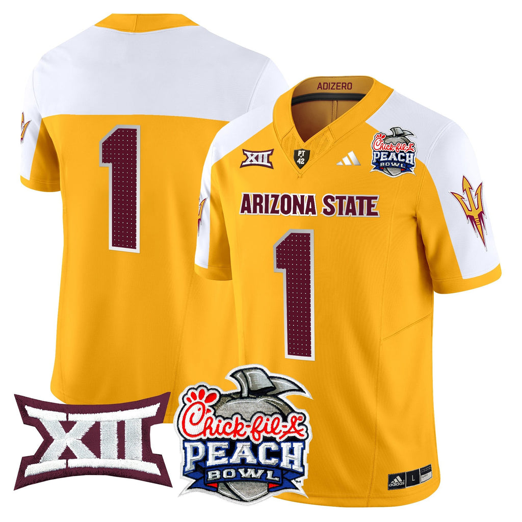 Men's Arizona State Sun Devils 2025 Peach Bowl Vapor Limited Jersey - All Stitched