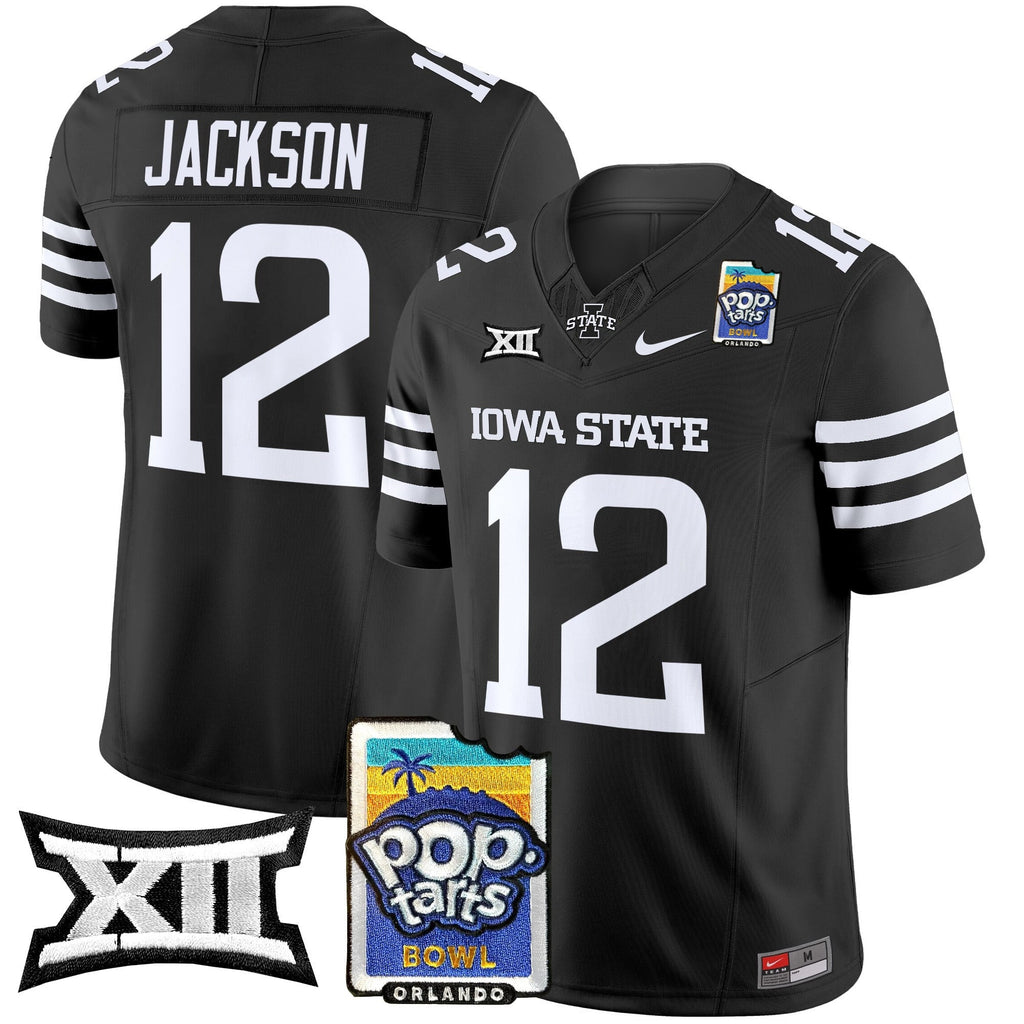 Men's Iowa State Cyclones 2025 PopTarts Bowl Patch Vapor Limited Jersey - All Stitched