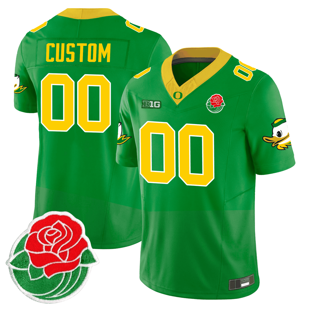 Oregon Ducks Rose Bowl Patch Vapor Limited Custom Jersey - All Stitched