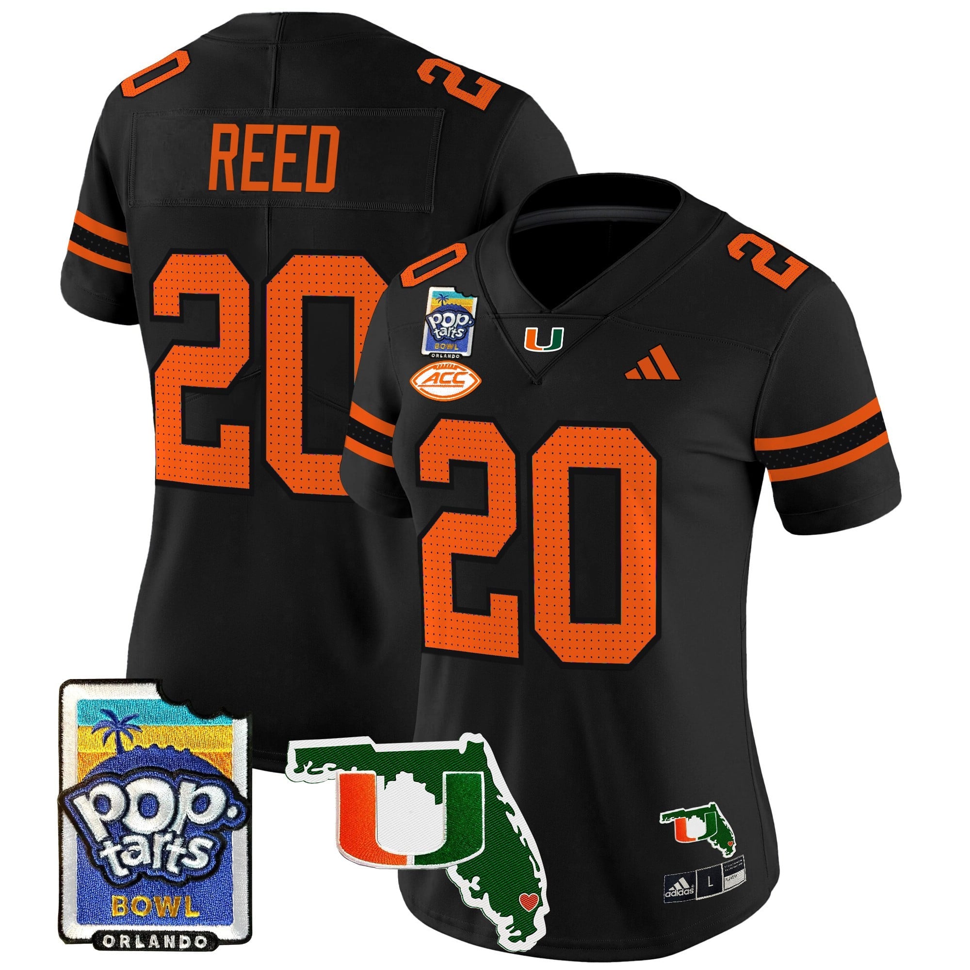 Women's Miami Hurricanes 2025 PopTarts Bowl Patch Vapor Limited Jersey - All Stitched