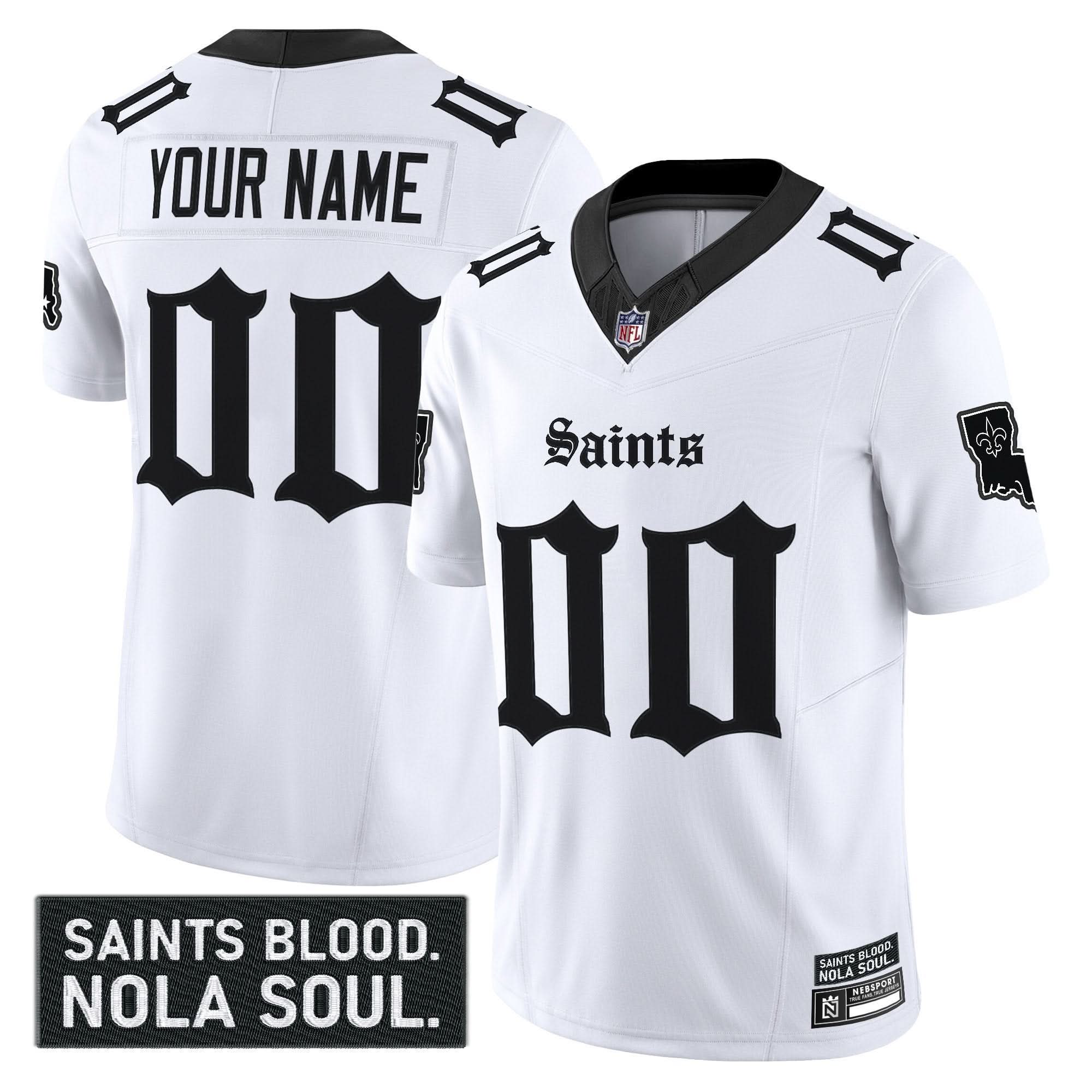 New Orleans Saints 'Gothic Vieux CarrÃÂÃÂ© Edition' Vapor Custom Jersey - All Stitched