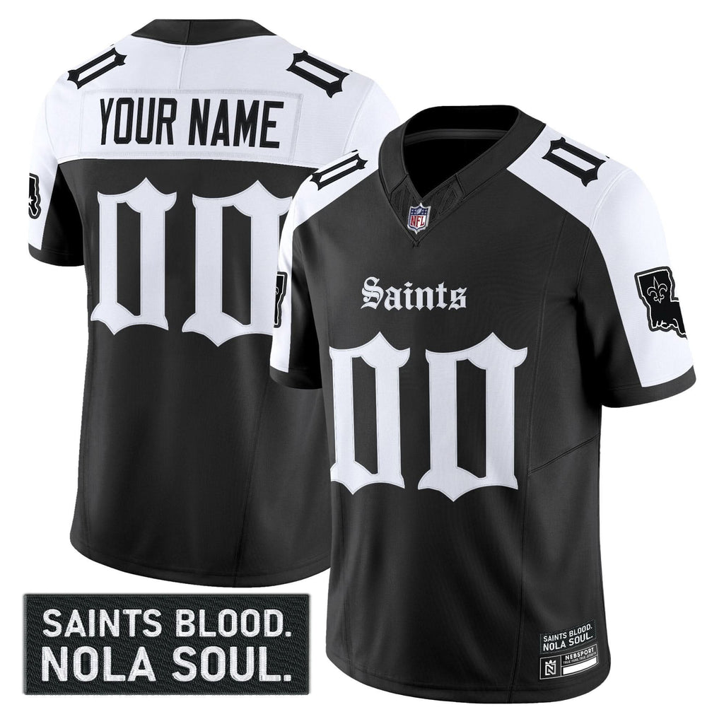 New Orleans Saints 'Gothic Vieux CarrÃÂÃÂ© Edition' Vapor Custom Jersey - All Stitched