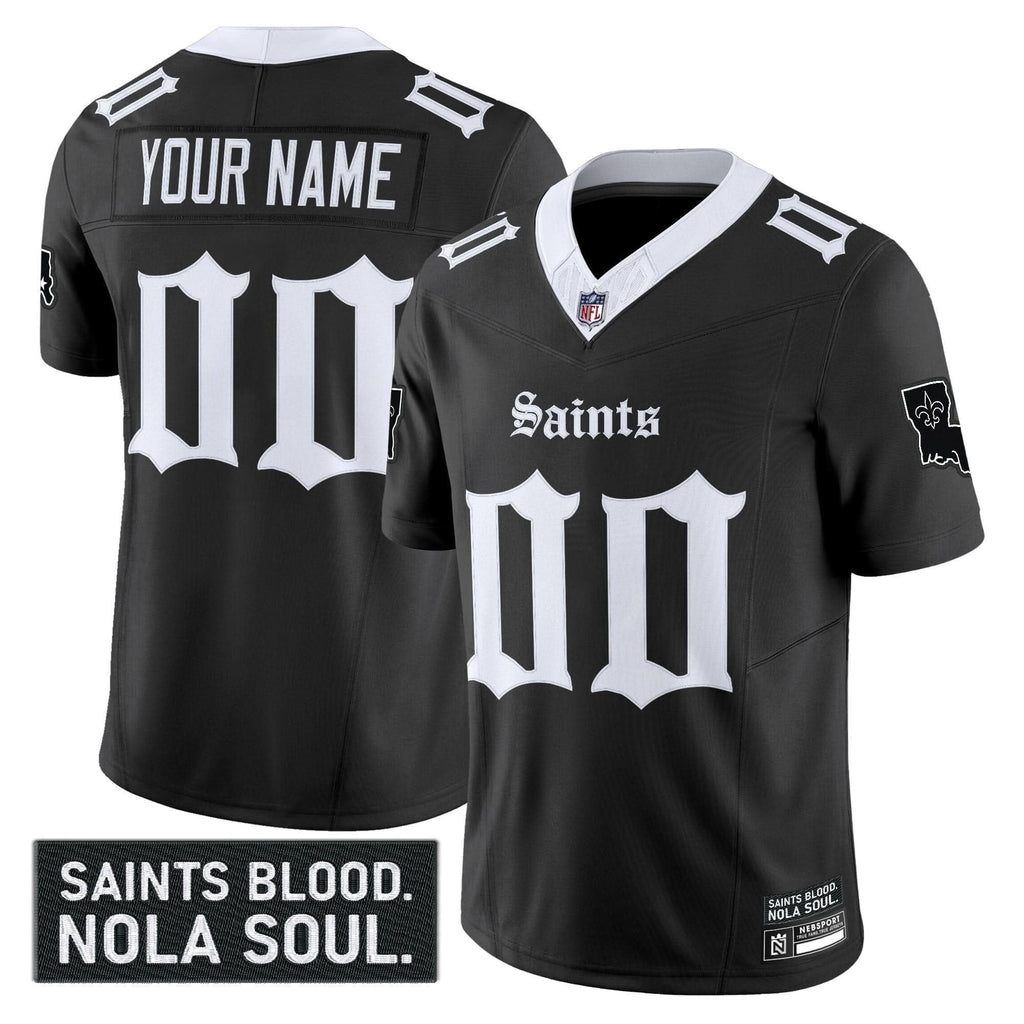 New Orleans Saints 'Gothic Vieux CarrÃÂÃÂ© Edition' Vapor Custom Jersey - All Stitched