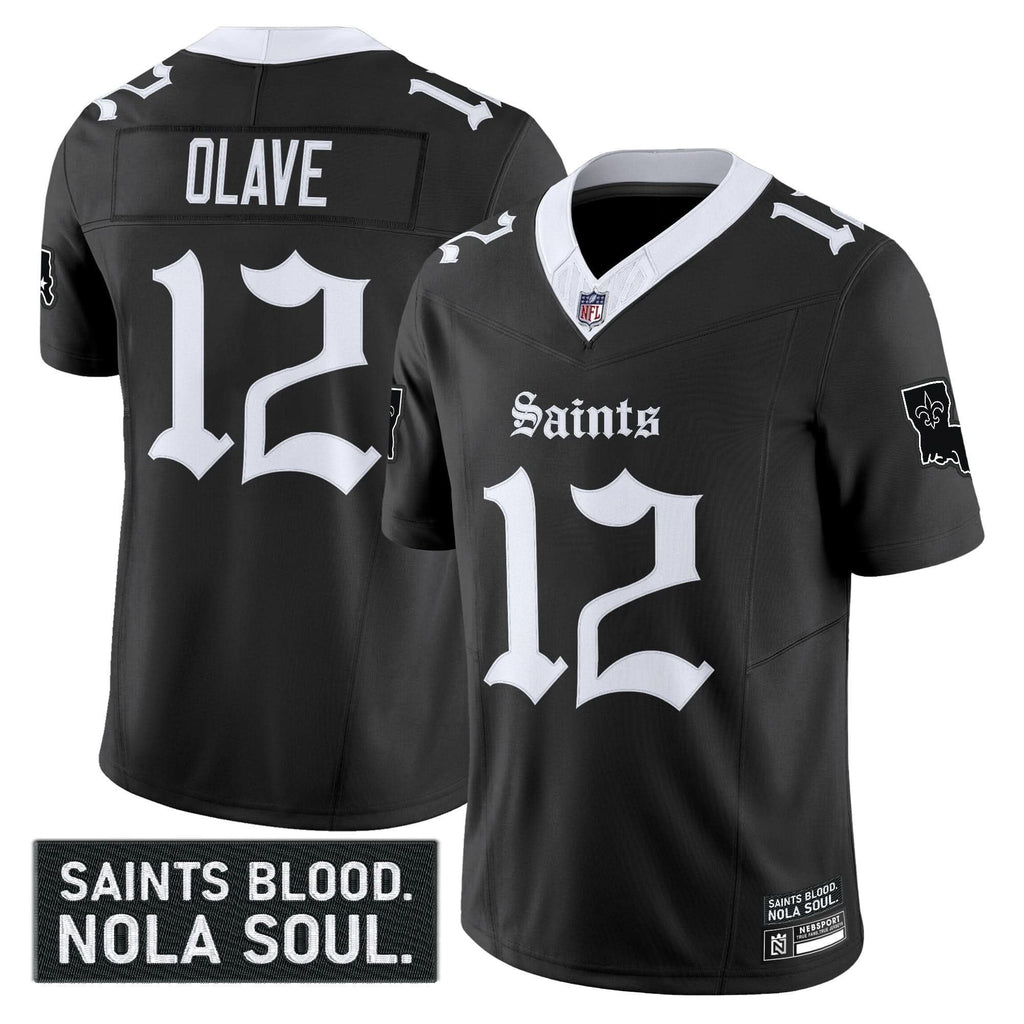 New Orleans Saints 'Gothic Vieux CarrÃÂÃÂ© Edition' Vapor Jersey - All Stitched