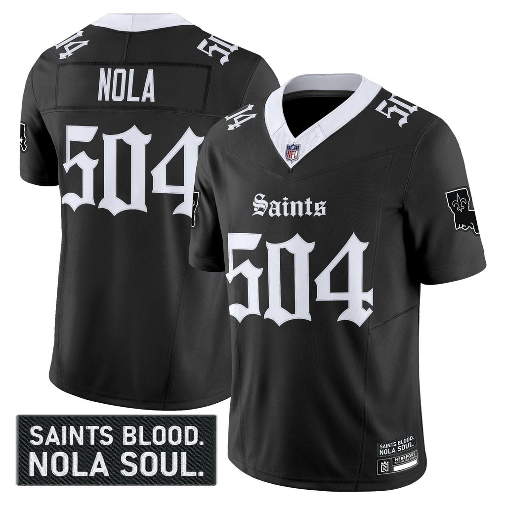 New Orleans Saints 'Gothic Vieux CarrÃÂÃÂ© Edition' Vapor Jersey - All Stitched