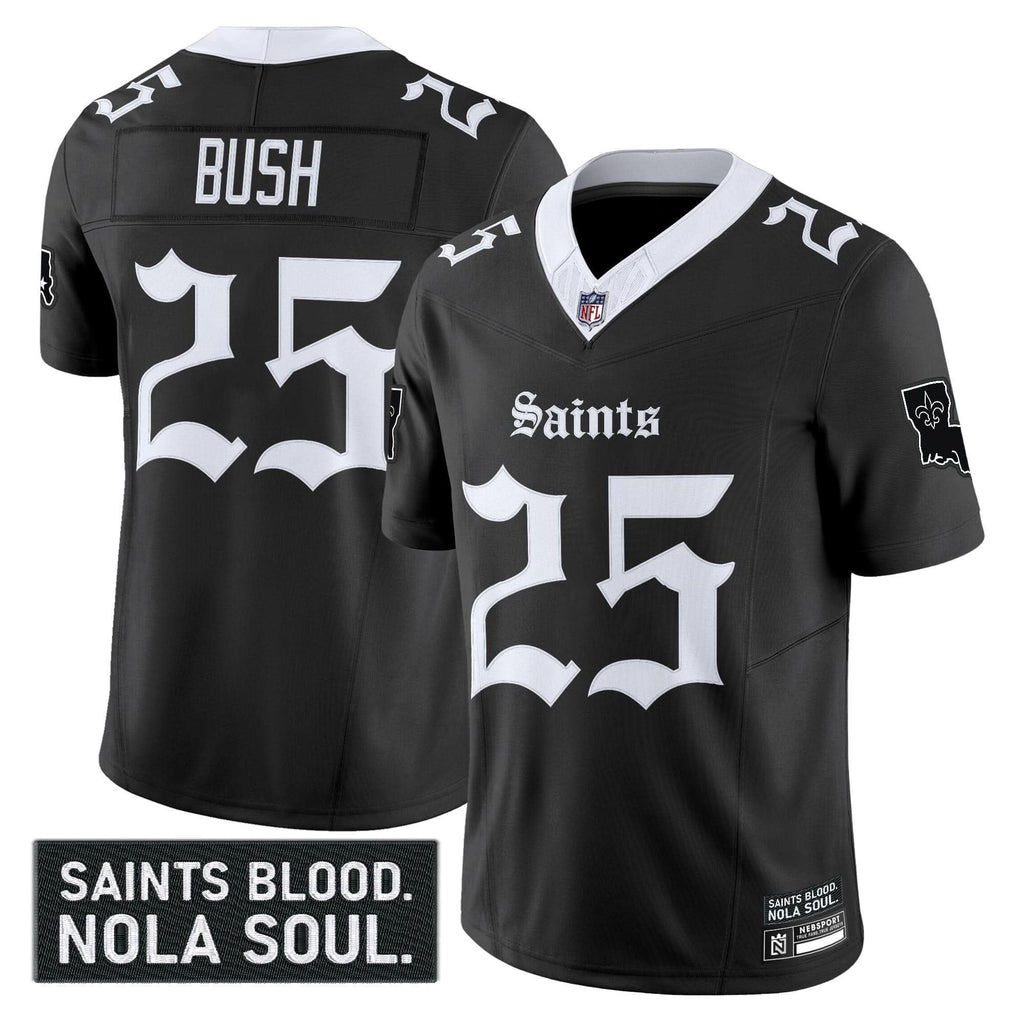 New Orleans Saints 'Gothic Vieux CarrÃÂÃÂ© Edition' Vapor Jersey - All Stitched