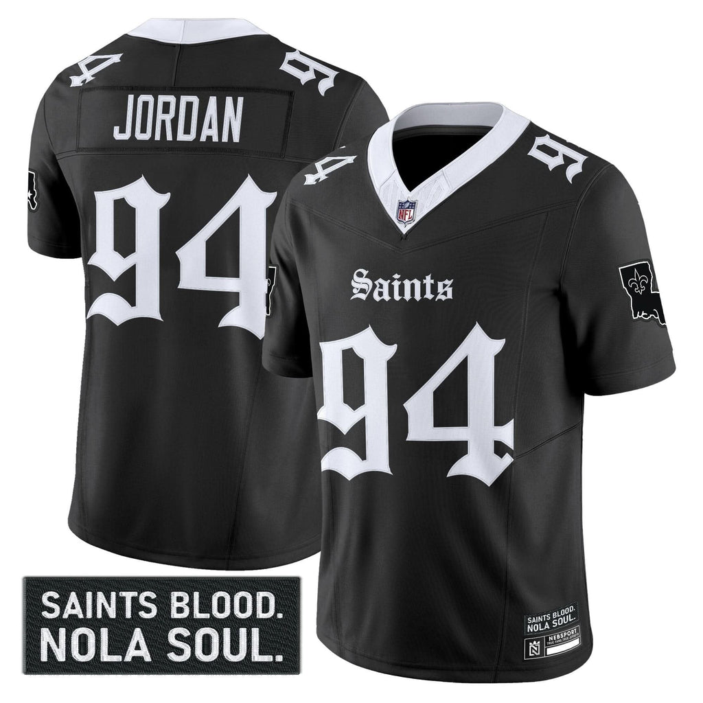 New Orleans Saints 'Gothic Vieux CarrÃÂÃÂ© Edition' Vapor Jersey - All Stitched