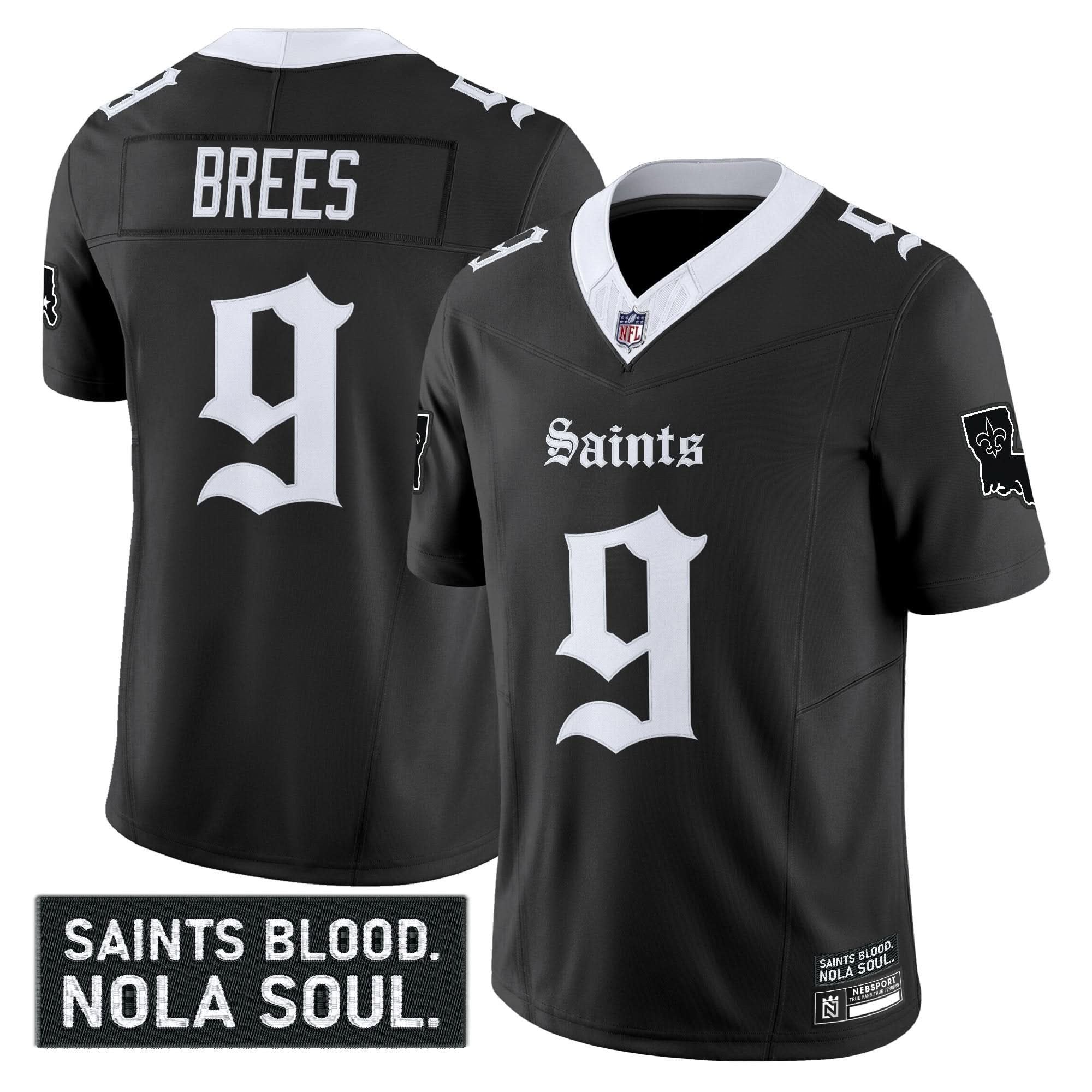 New Orleans Saints 'Gothic Vieux CarrÃÂÃÂ© Edition' Vapor Jersey - All Stitched