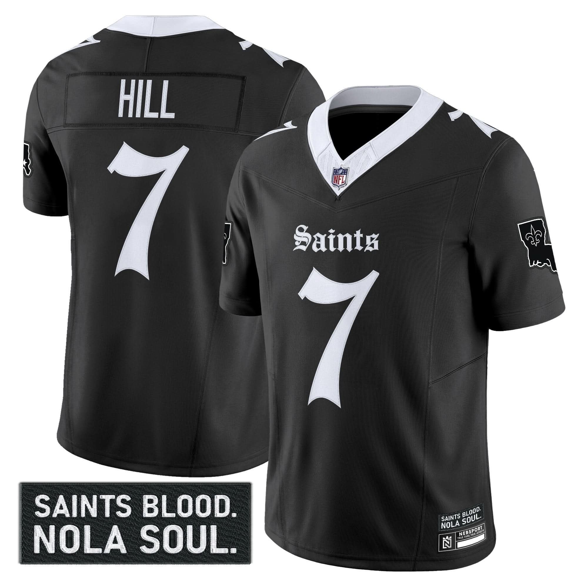 New Orleans Saints 'Gothic Vieux CarrÃÂÃÂ© Edition' Vapor Jersey - All Stitched