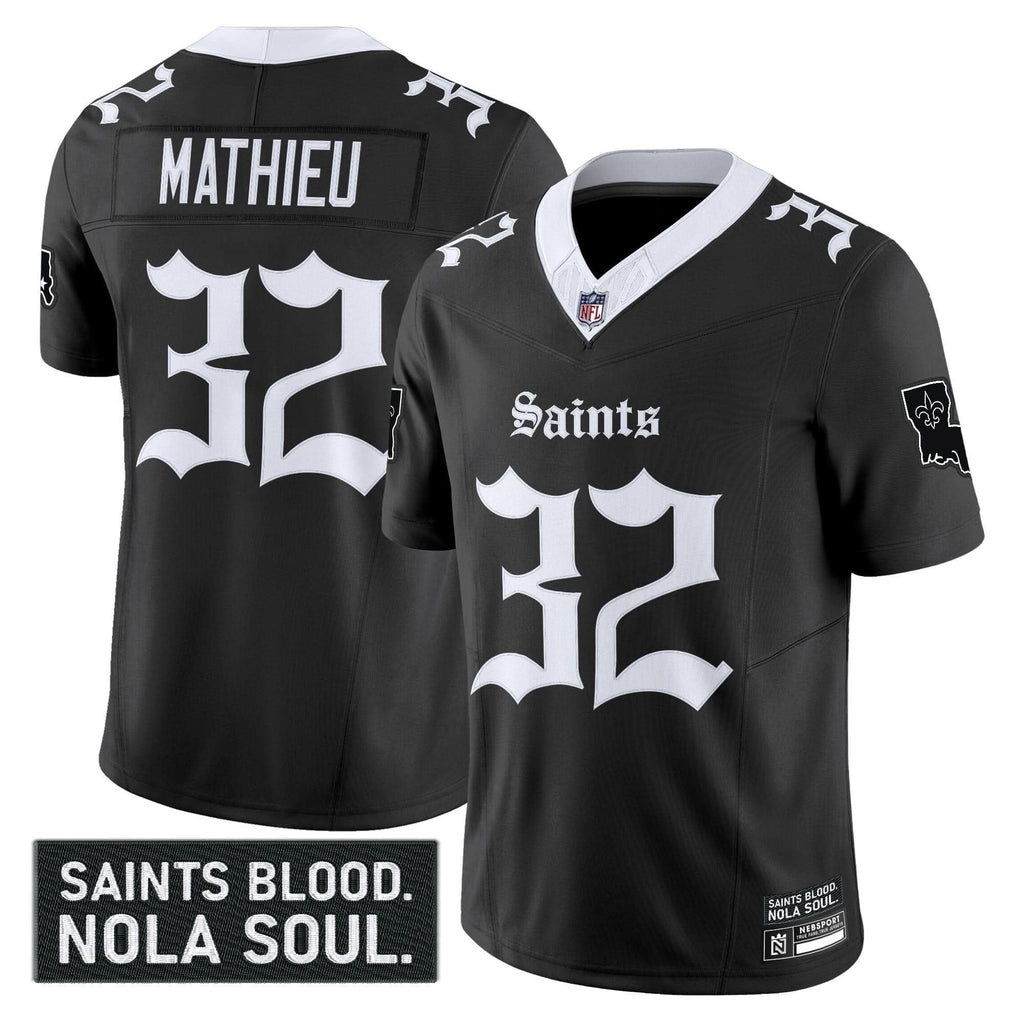 New Orleans Saints 'Gothic Vieux CarrÃÂÃÂ© Edition' Vapor Jersey - All Stitched