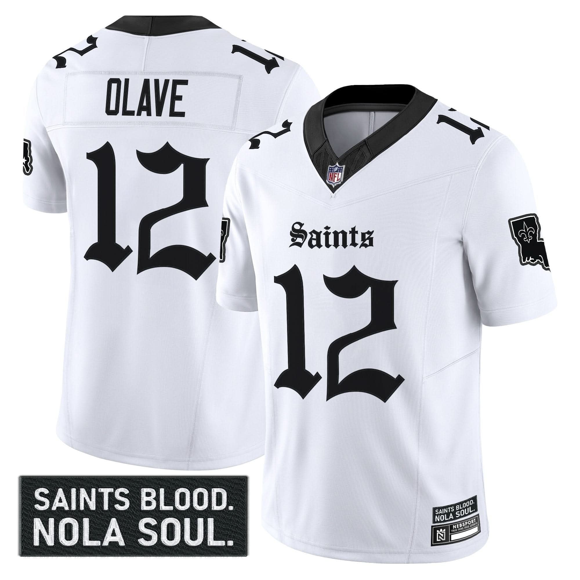 New Orleans Saints 'Gothic Vieux CarrÃÂÃÂ© Edition' Vapor Jersey - All Stitched
