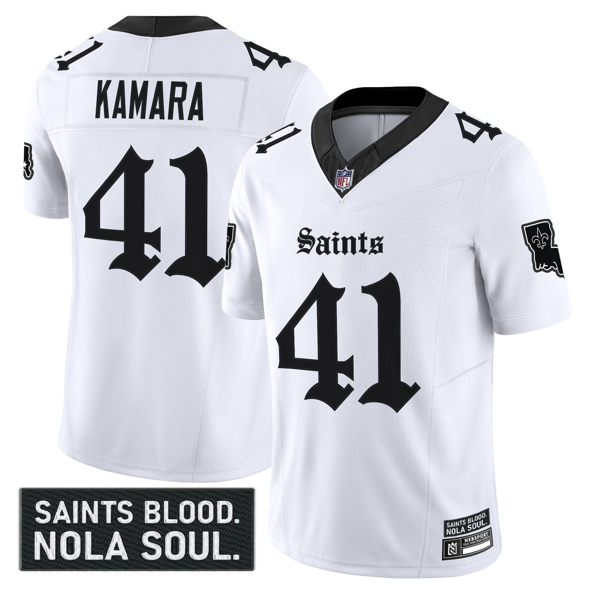 New Orleans Saints 'Gothic Vieux CarrÃÂÃÂ© Edition' Vapor Jersey - All Stitched