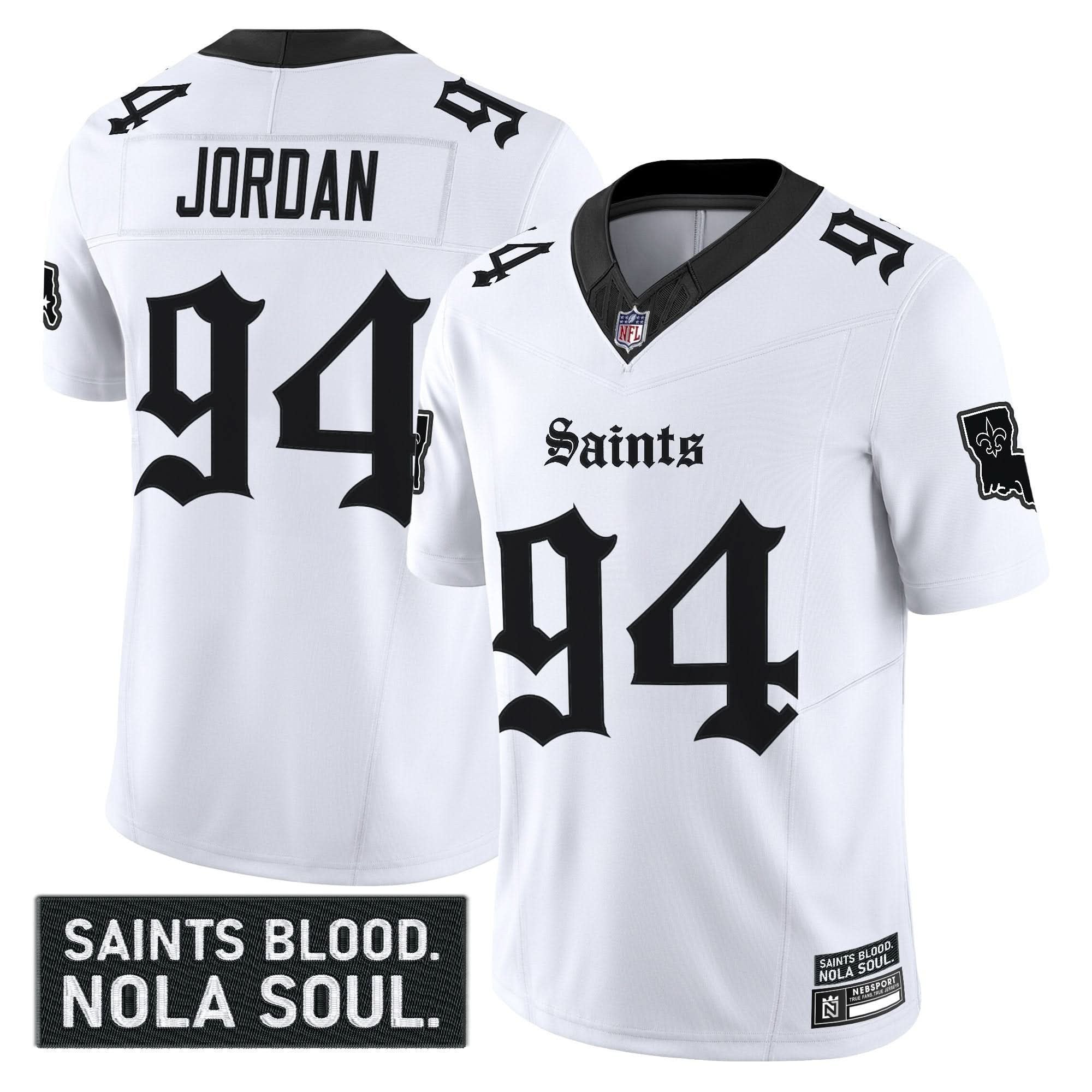 New Orleans Saints 'Gothic Vieux CarrÃÂÃÂ© Edition' Vapor Jersey - All Stitched