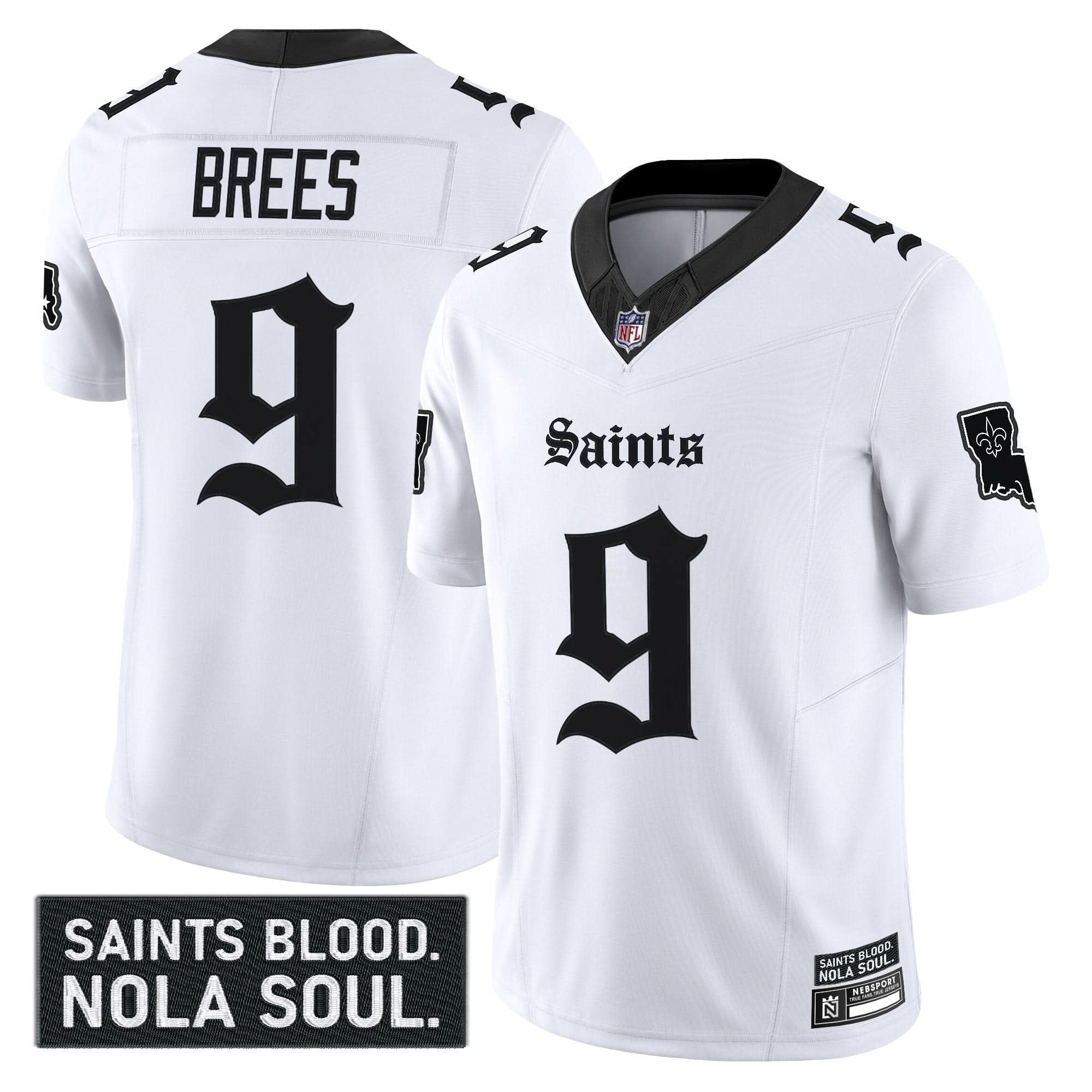 New Orleans Saints 'Gothic Vieux CarrÃÂÃÂ© Edition' Vapor Jersey - All Stitched