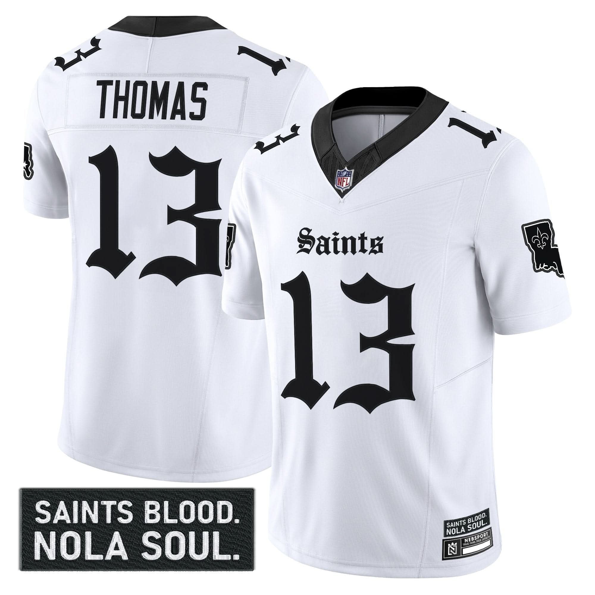 New Orleans Saints 'Gothic Vieux CarrÃÂÃÂ© Edition' Vapor Jersey - All Stitched