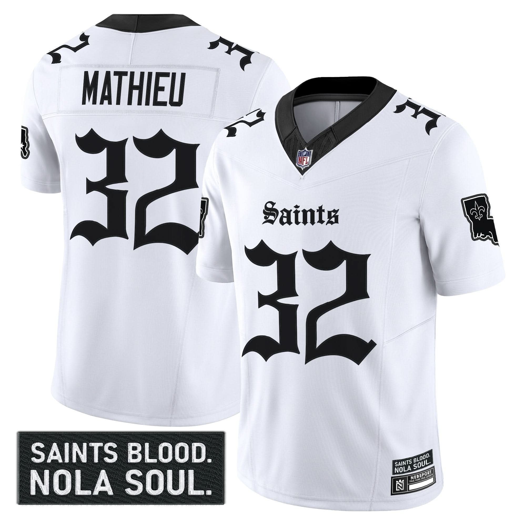 New Orleans Saints 'Gothic Vieux CarrÃÂÃÂ© Edition' Vapor Jersey - All Stitched