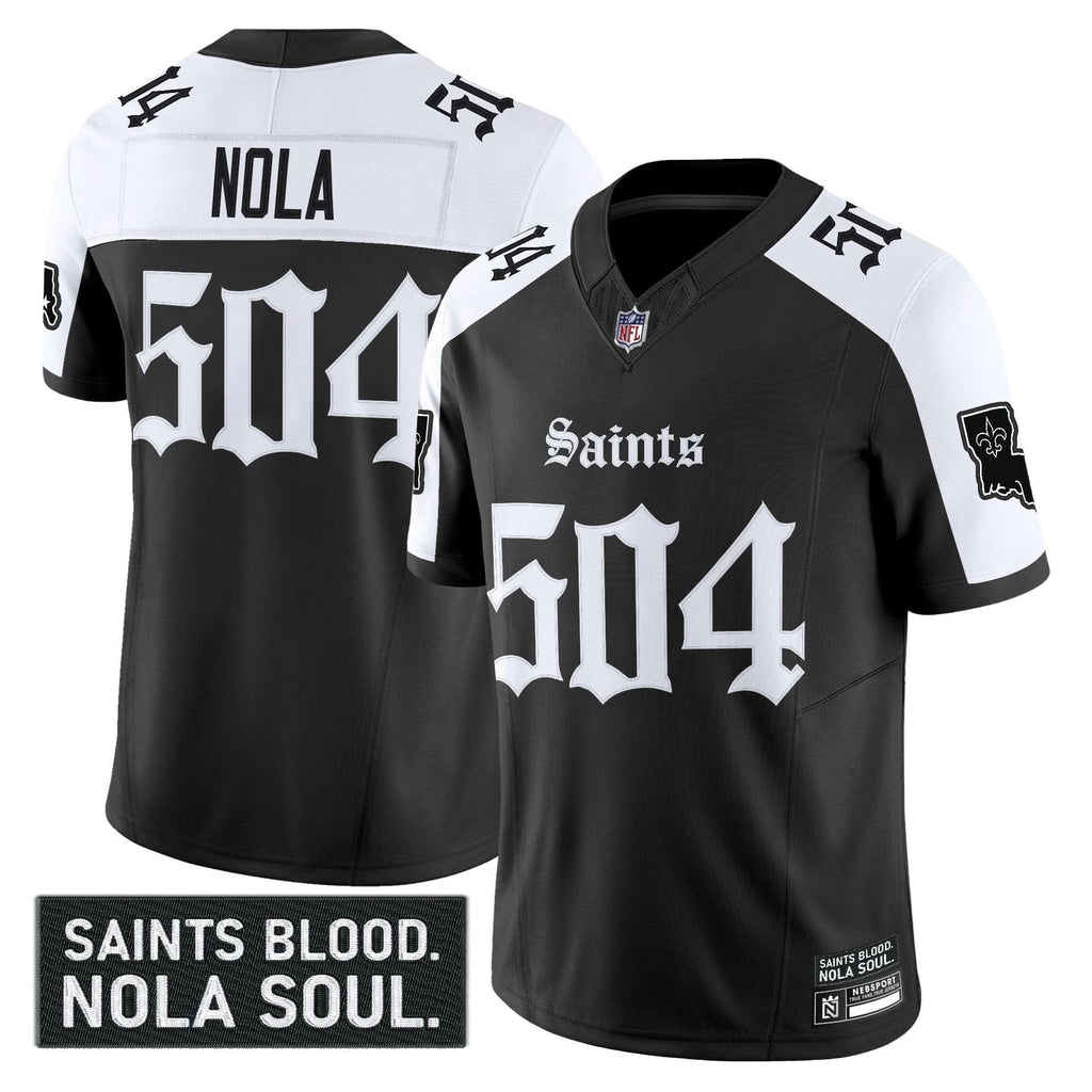 New Orleans Saints 'Gothic Vieux CarrÃÂÃÂ© Edition' Vapor Jersey - All Stitched