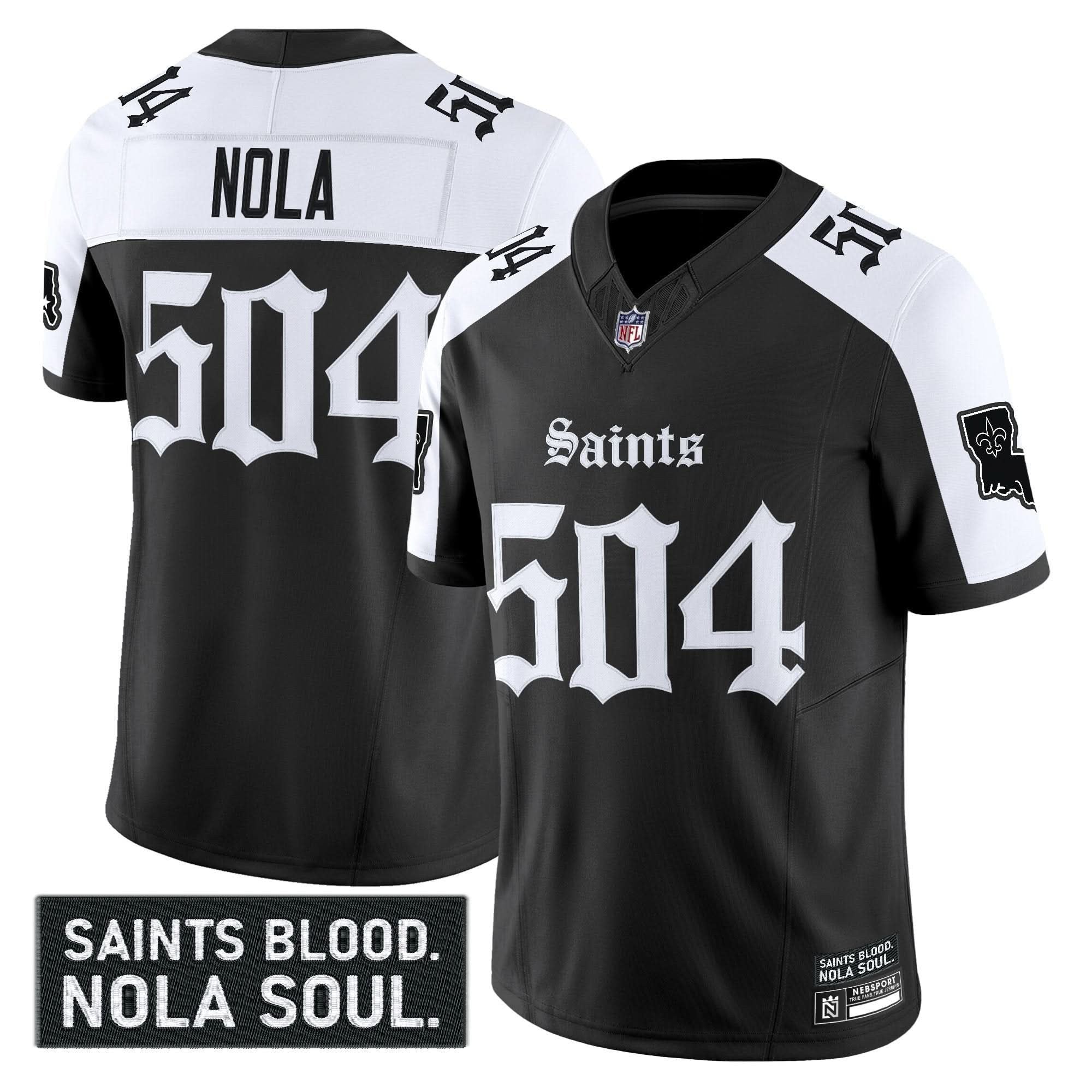 New Orleans Saints 'Gothic Vieux CarrÃÂÃÂ© Edition' Vapor Jersey - All Stitched
