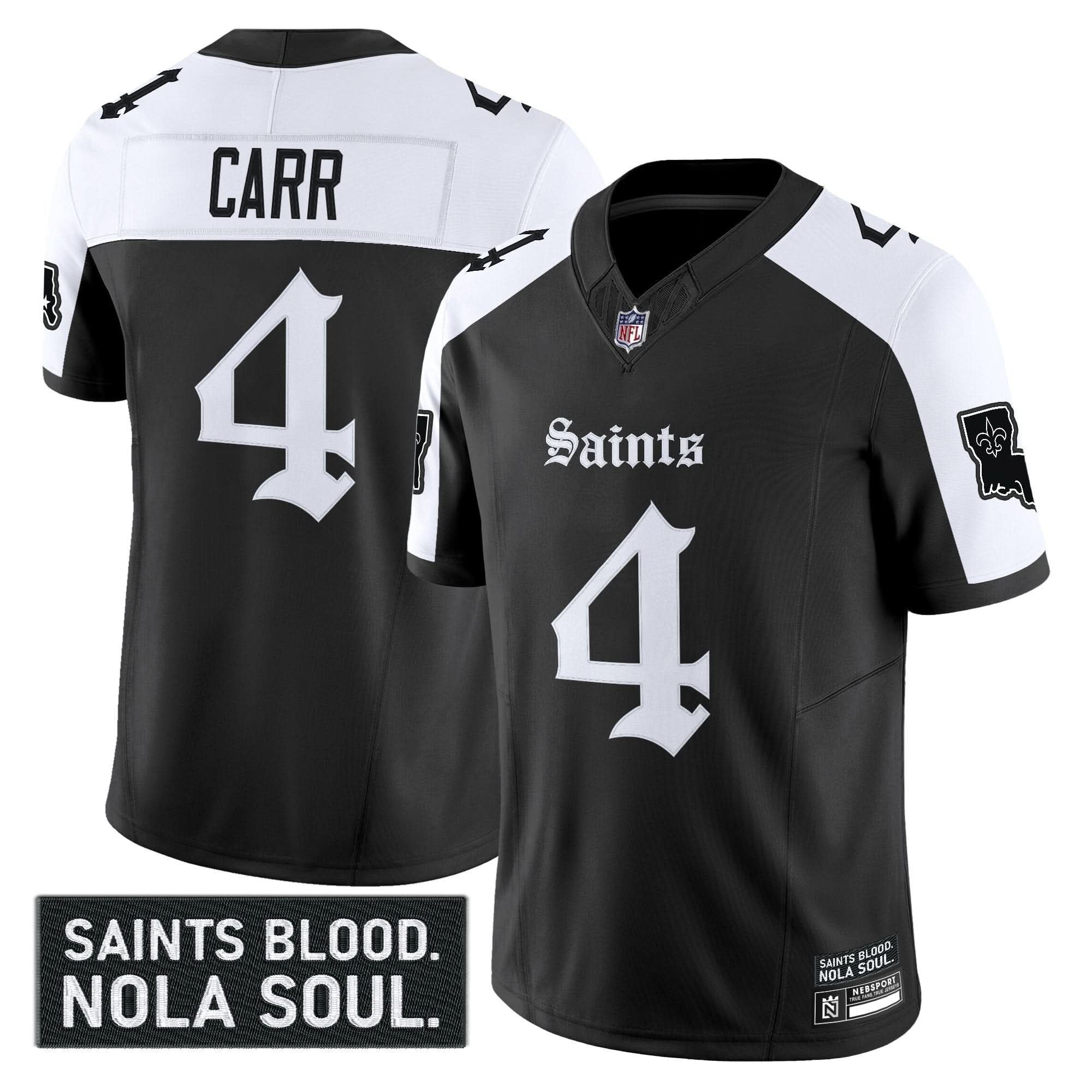 New Orleans Saints 'Gothic Vieux CarrÃÂÃÂ© Edition' Vapor Jersey - All Stitched