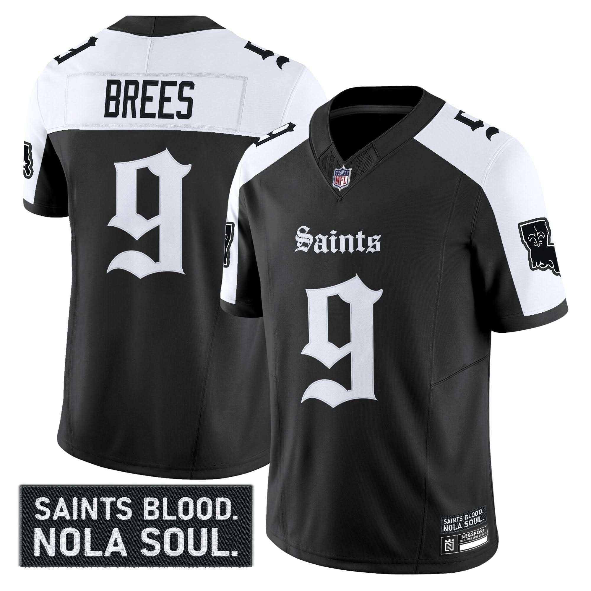 New Orleans Saints 'Gothic Vieux CarrÃÂÃÂ© Edition' Vapor Jersey - All Stitched